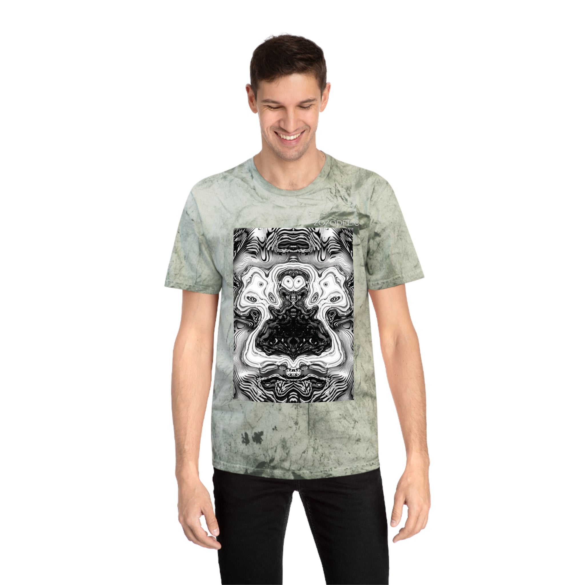 Marbled T-Shirt - Spirit Black and White