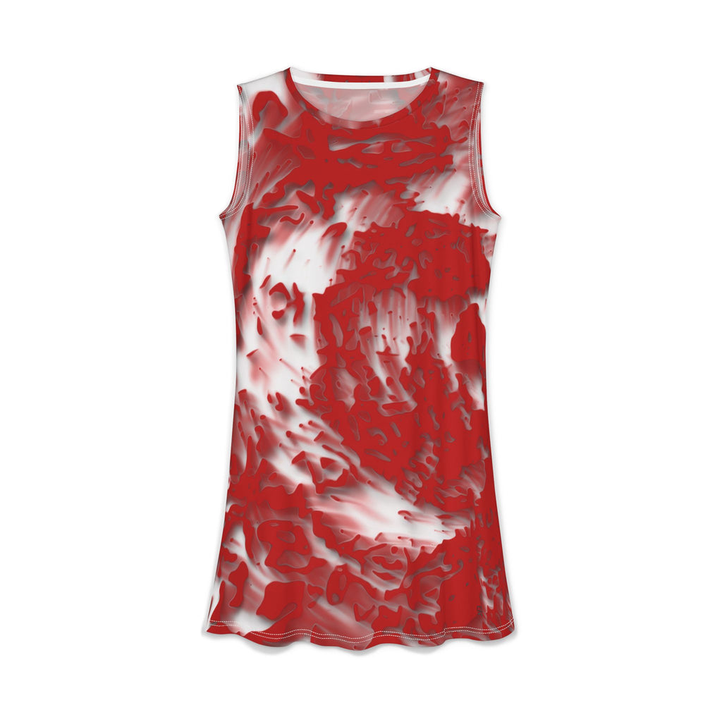 Women's Casual Dress – Tracers Red (AOP)
