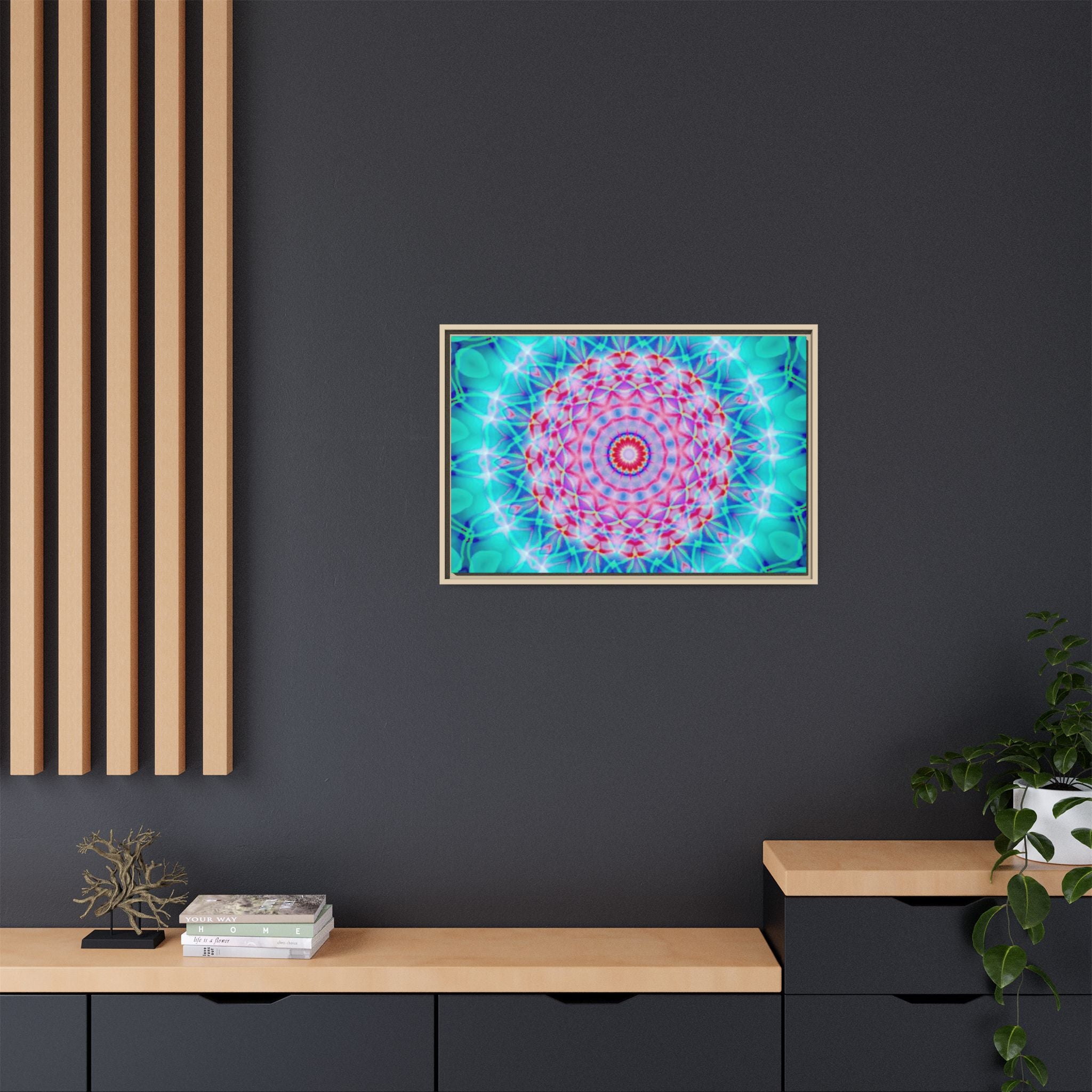 Framed Canvas Art — "Pink Fusion"
