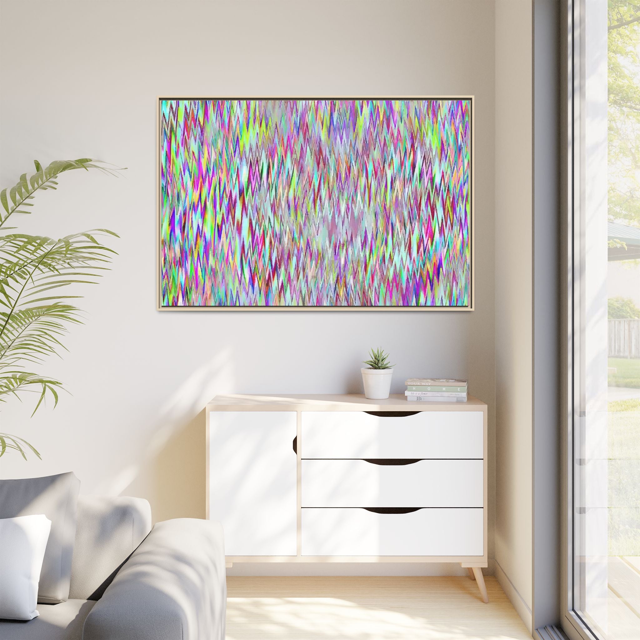 Framed Canvas Art — "Gun Runners Static"