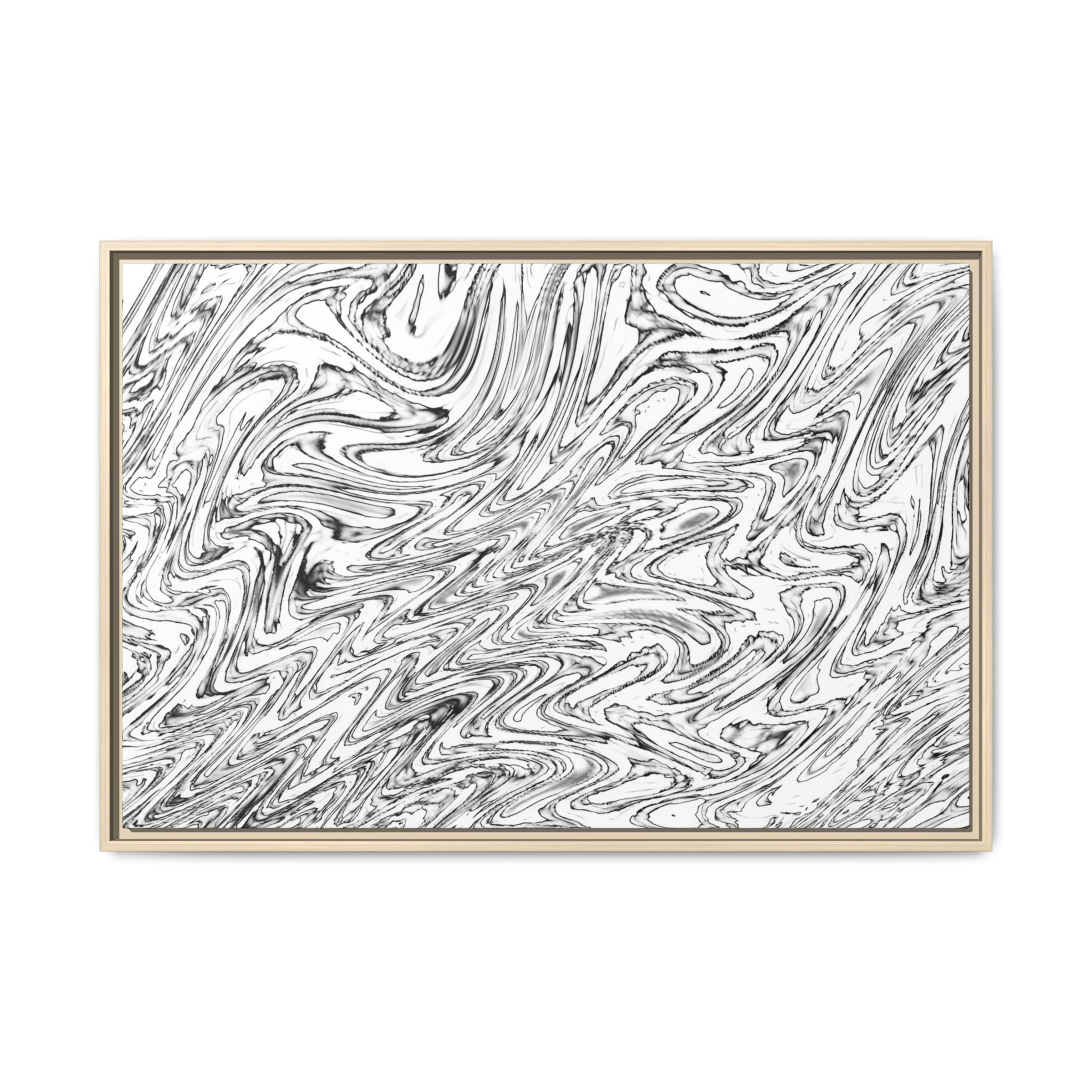 Framed Canvas Art — "Hoops BW"
