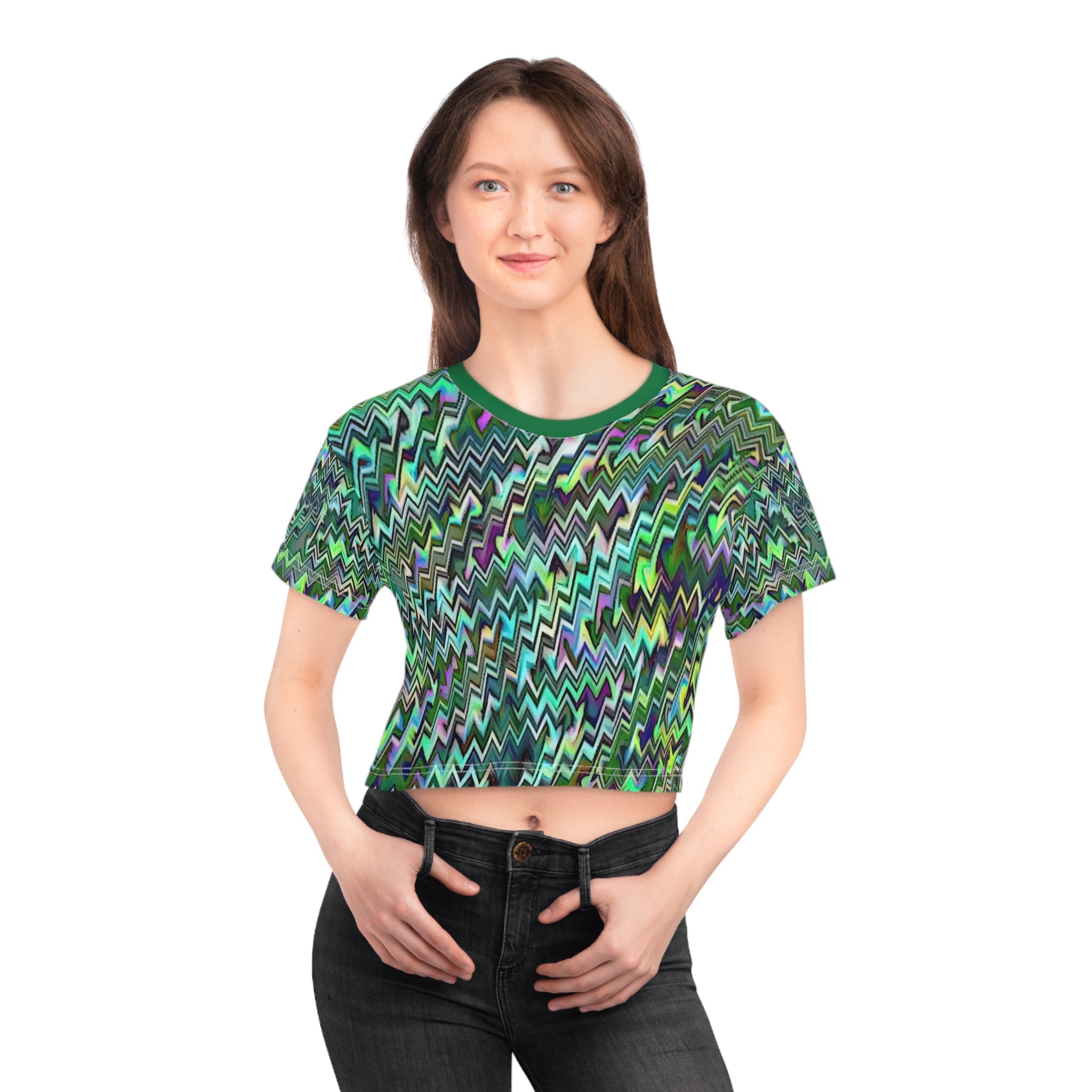 Crop Tee "Jagged" (AOP)