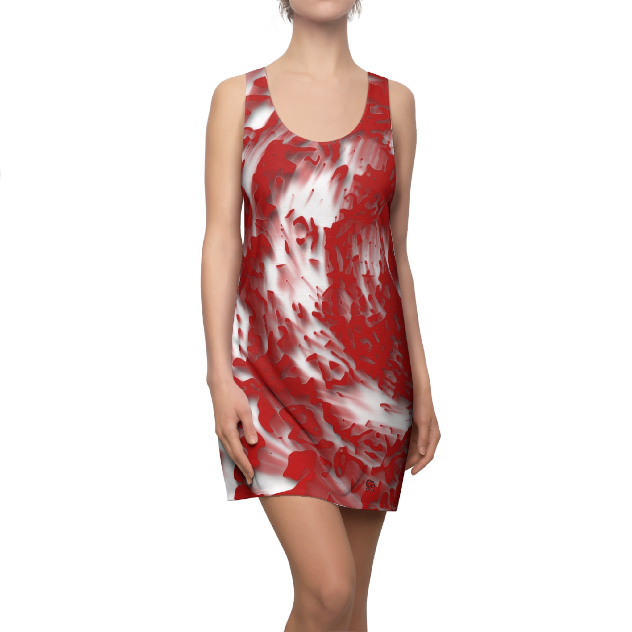 Racerback Dress — Tracers Red (AOP)