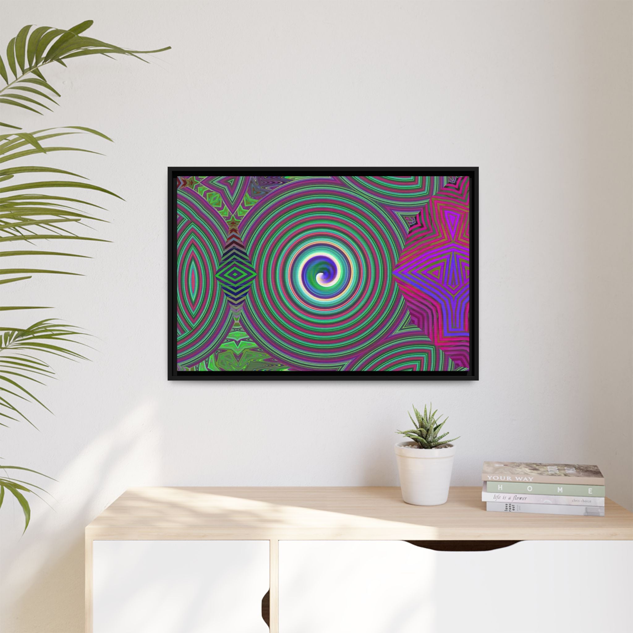 Framed Canvas Art — "Spiroic"