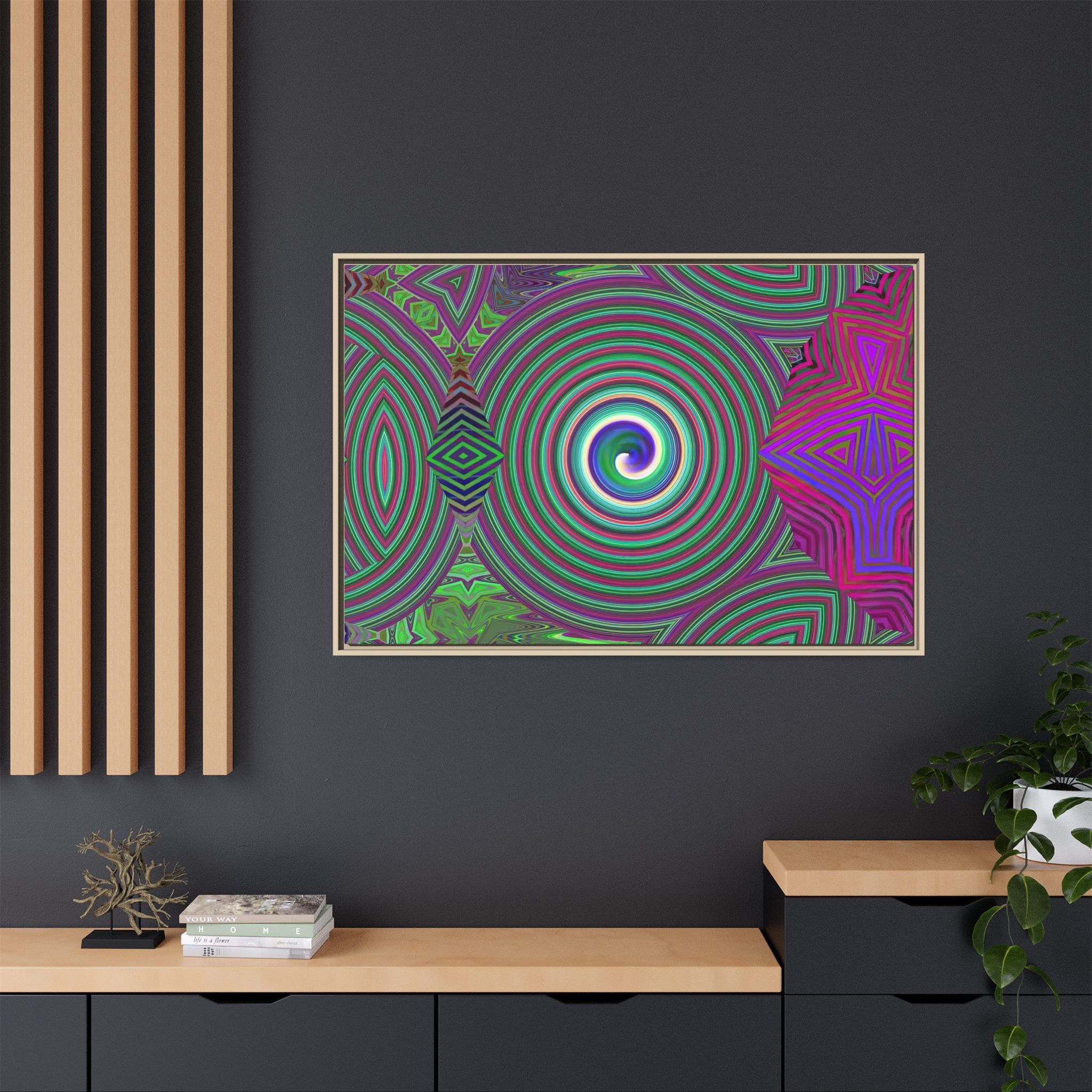 Framed Canvas Art — "Spiroic"