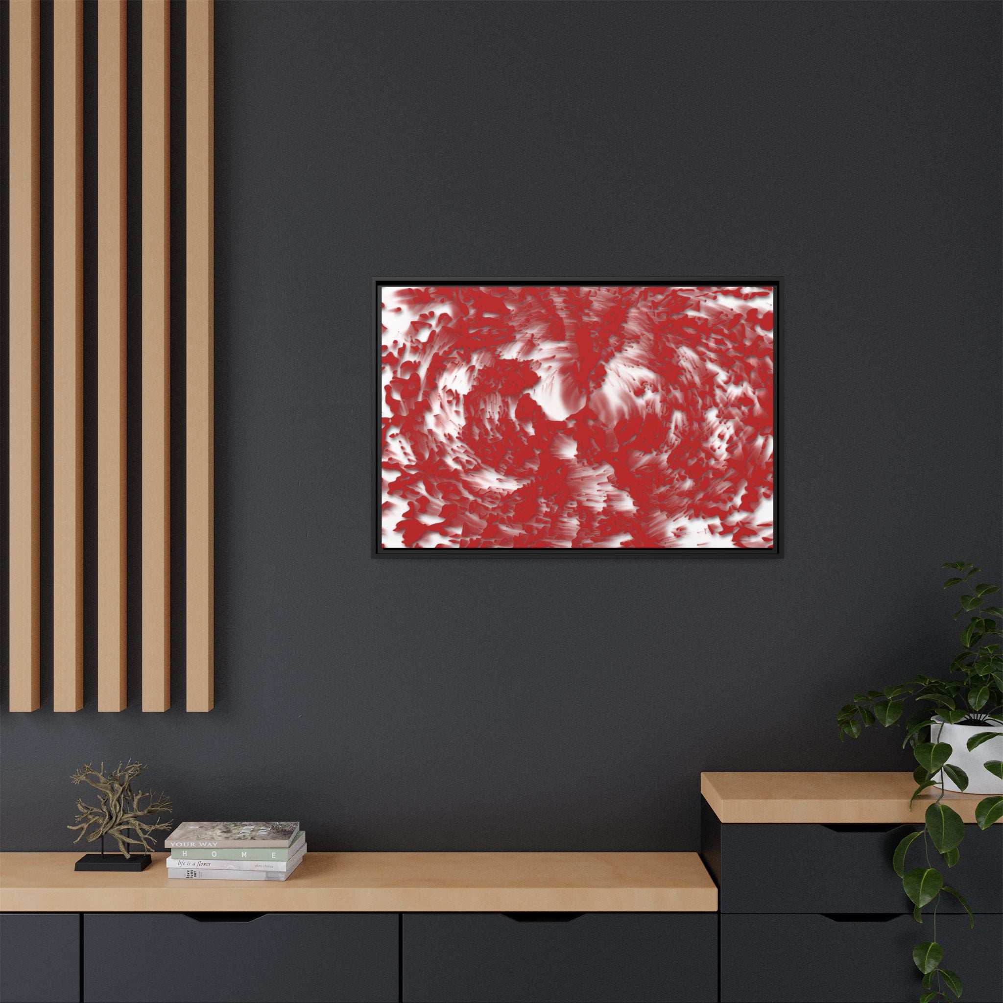 Framed Canvas Art - Tracers Red
