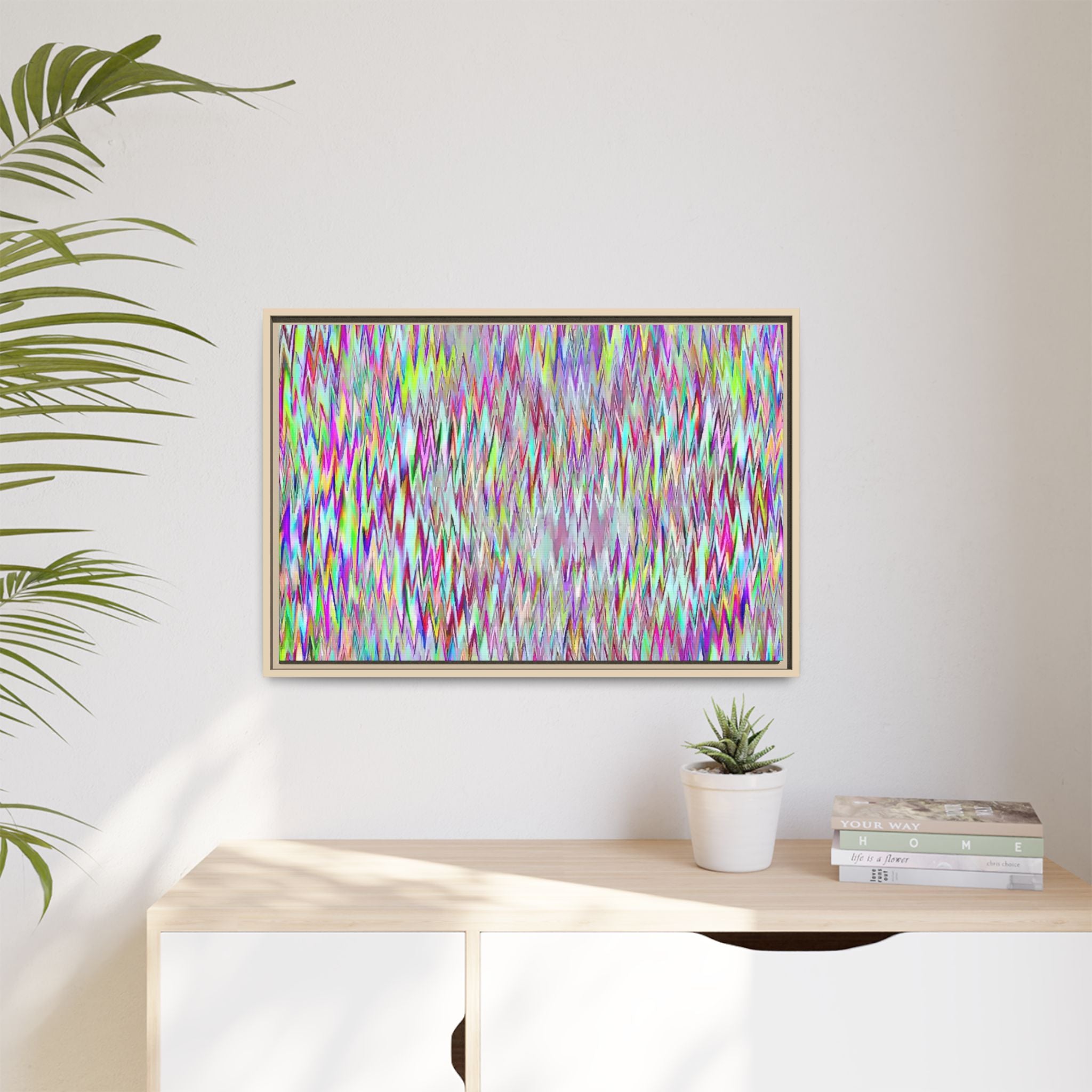 Framed Canvas Art — "Gun Runners Static"