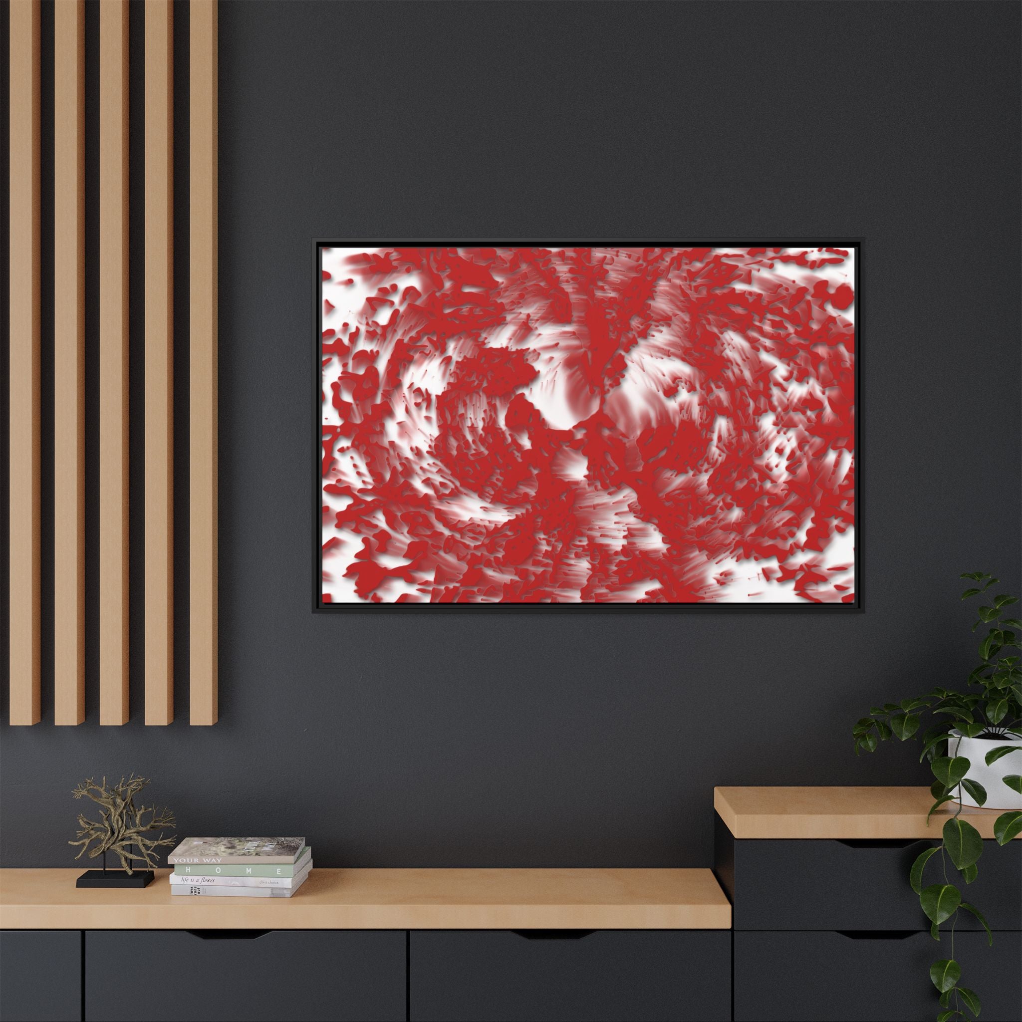 Framed Canvas Art - Tracers Red
