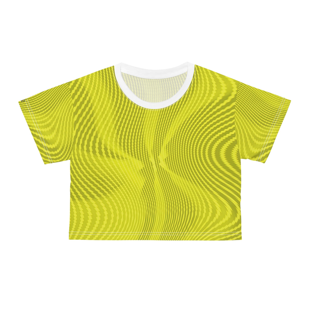 Crop Tee "Sun Spots Yellow" (AOP)