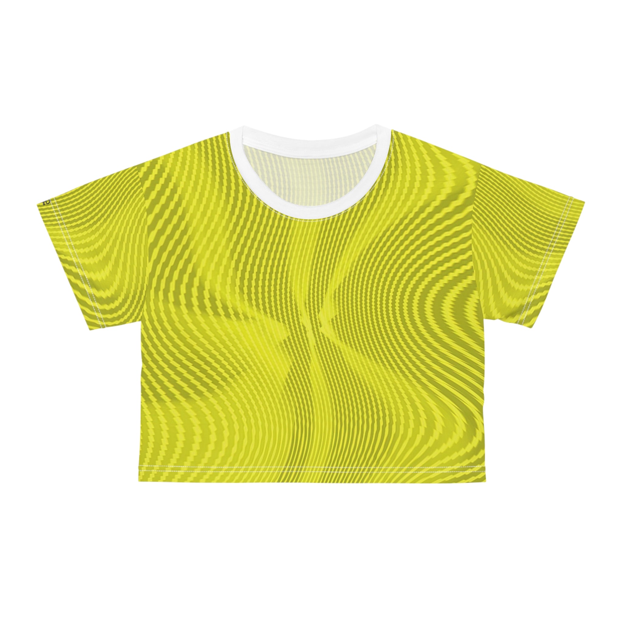 Crop Tee "Sun Spots Yellow" (AOP)