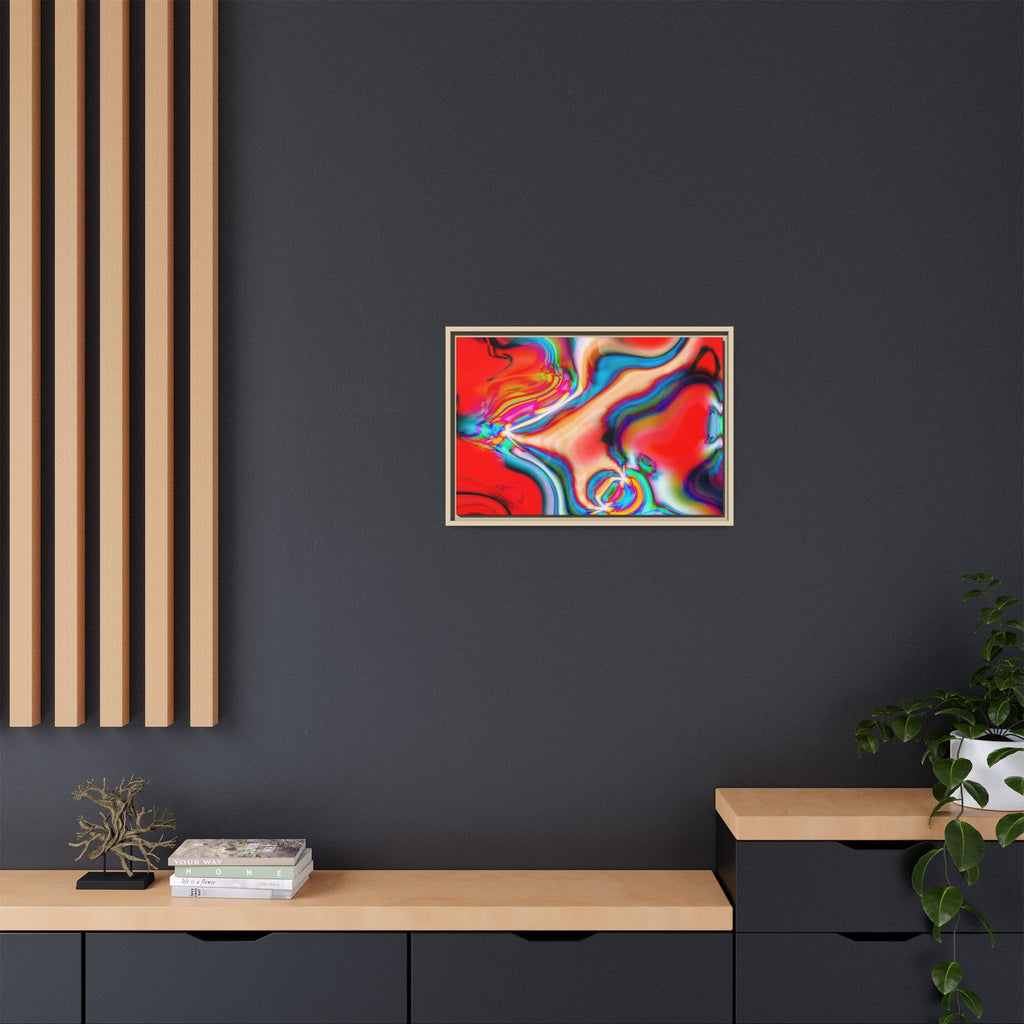 Framed Canvas Art — "Gun Runners Red"