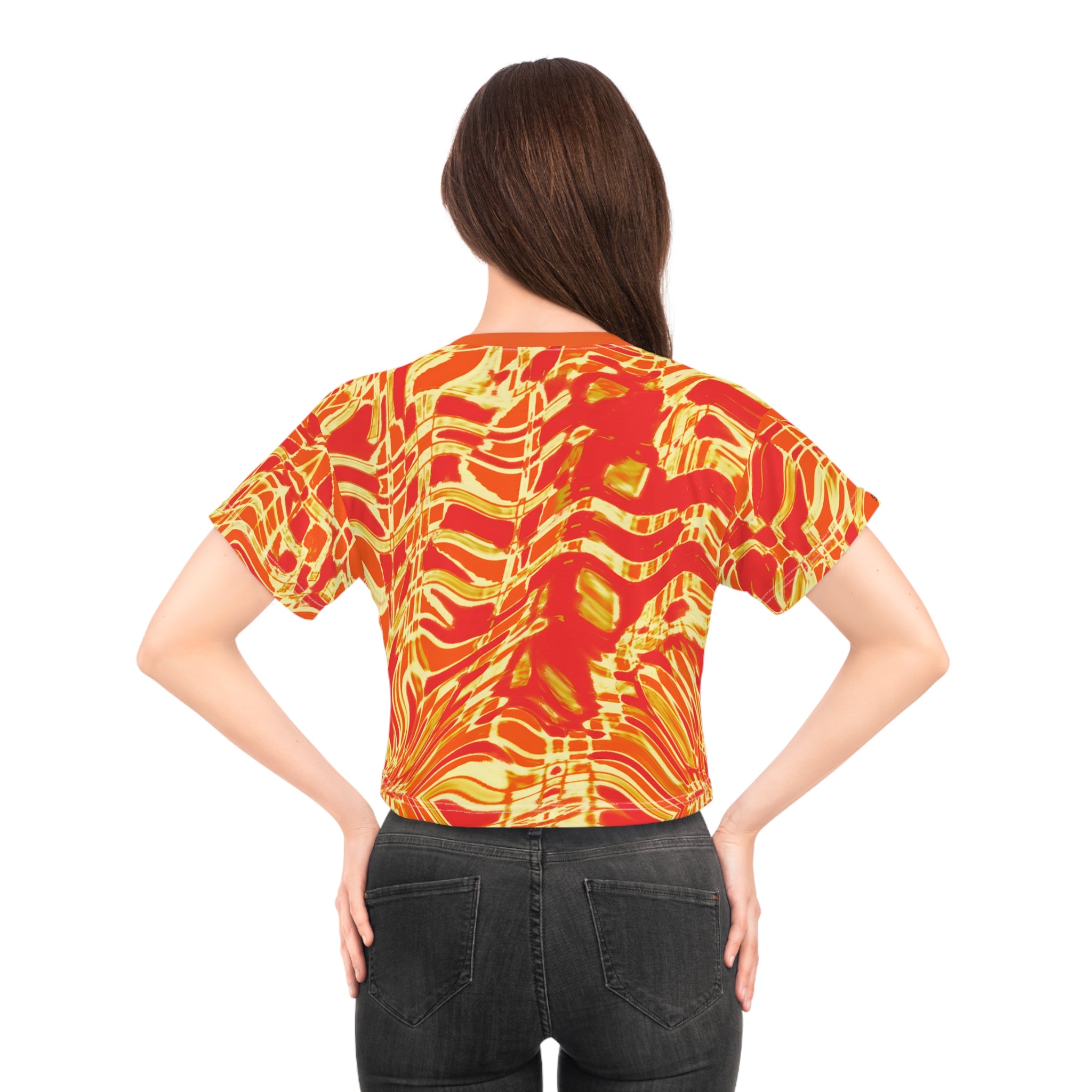 Crop Tee "Fiesta Fire" (AOP)