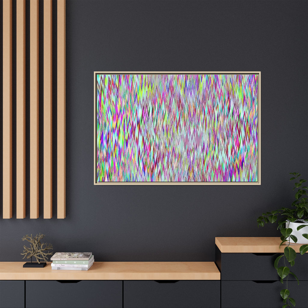 Framed Canvas Art — "Gun Runners Static"