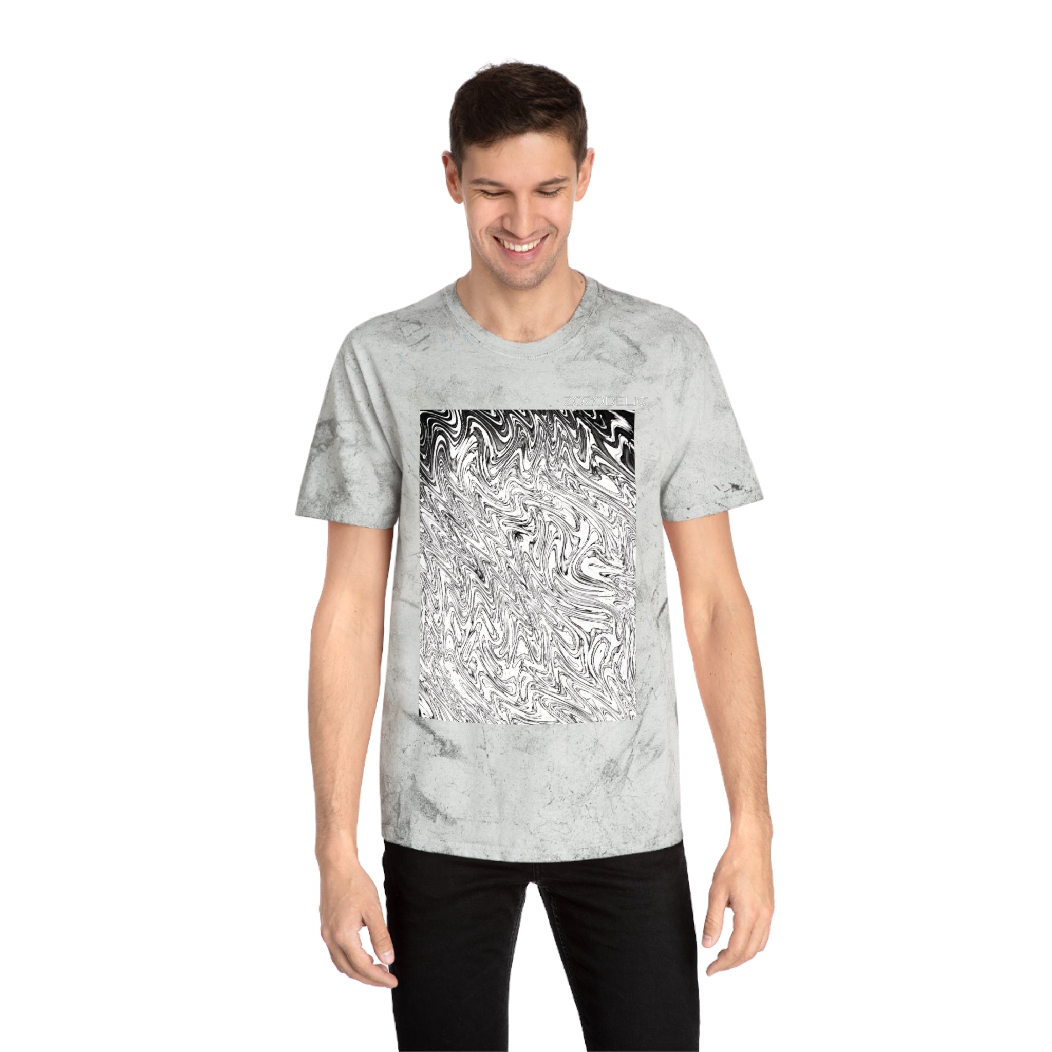 Marbled T-Shirt - Hoops BW