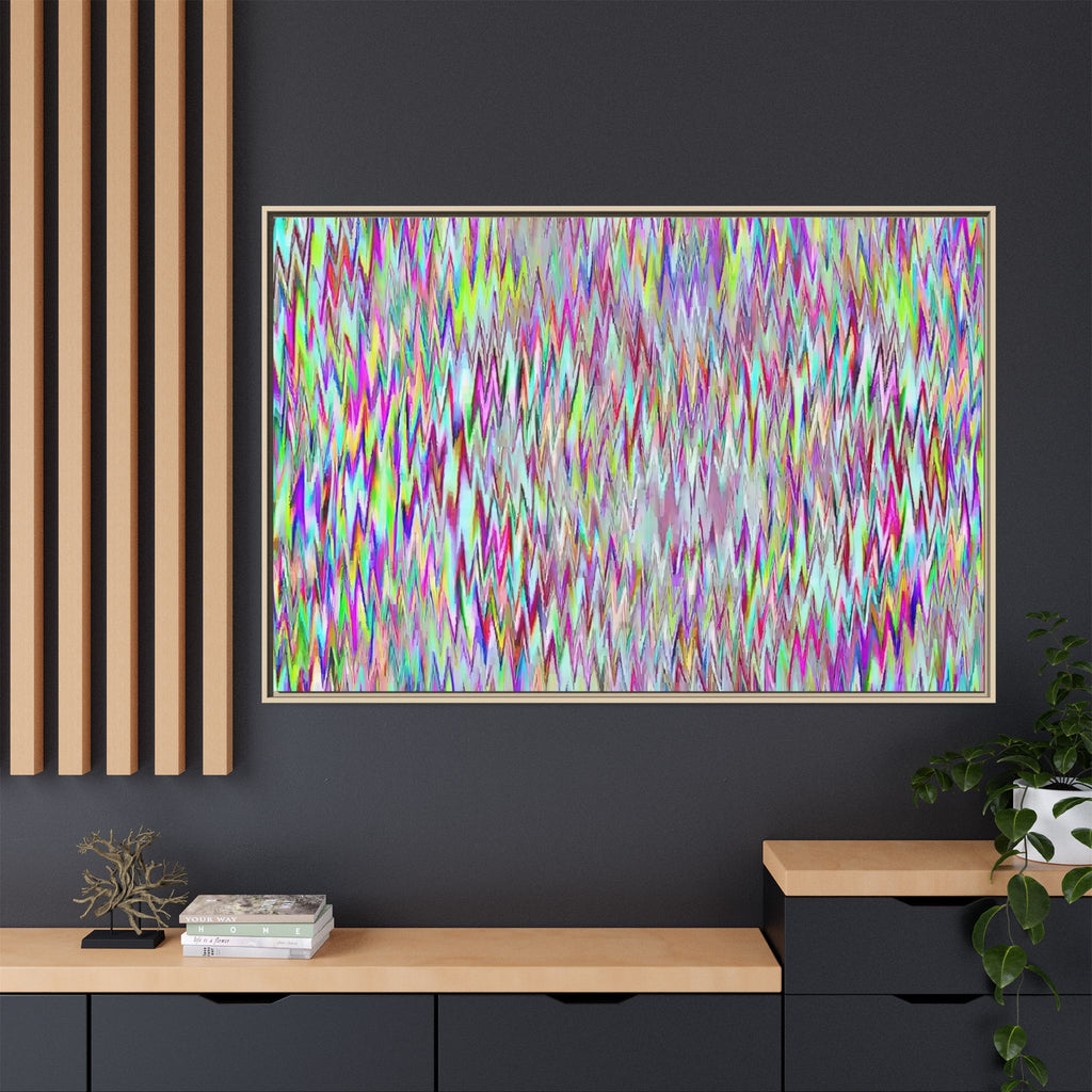 Framed Canvas Art — "Gun Runners Static"