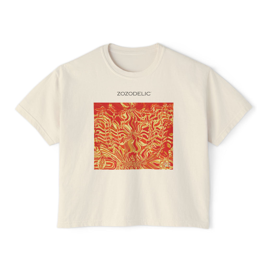 Woman's Box T-Shirt - Fiesta Fire