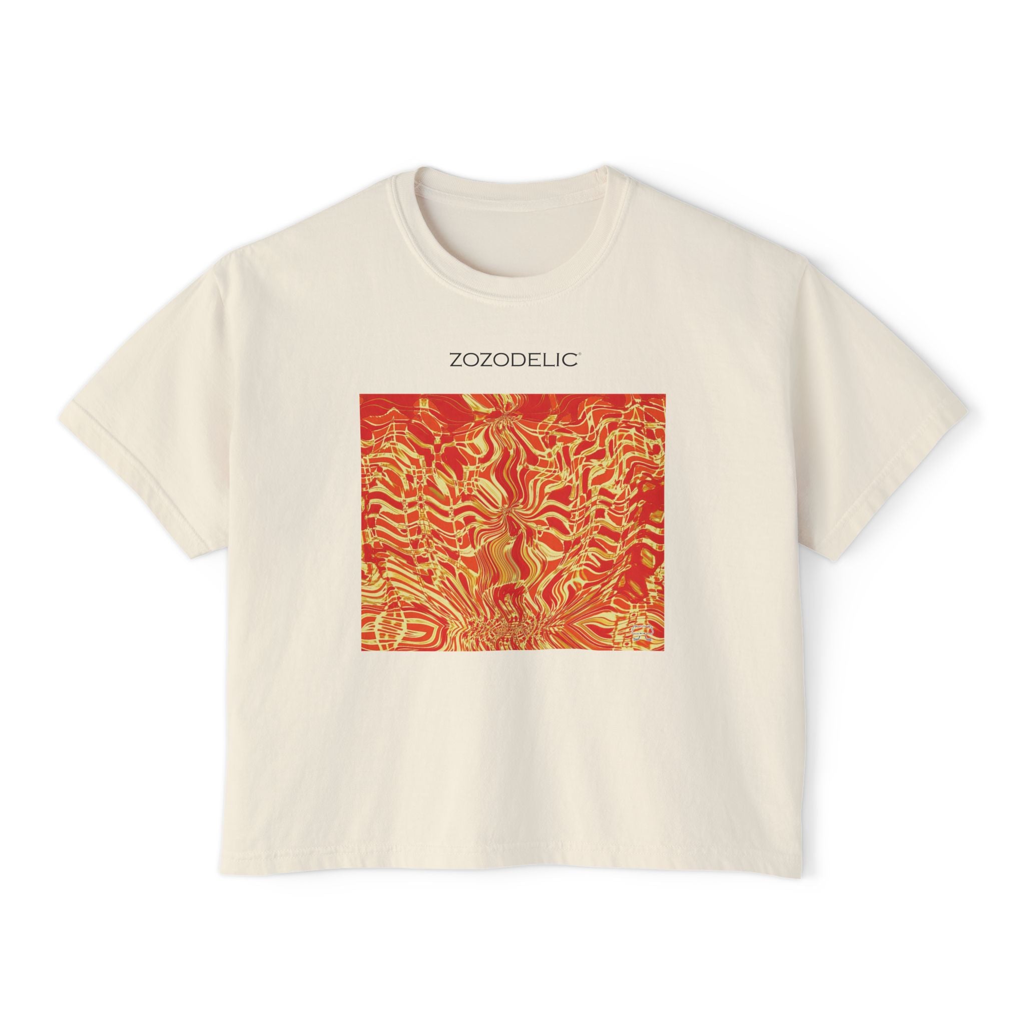 Woman's Box T-Shirt - Fiesta Fire