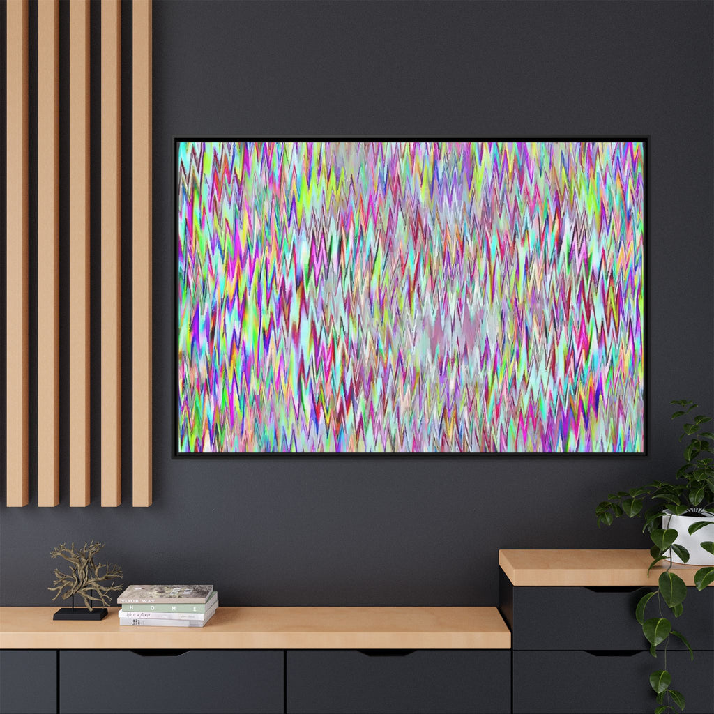 Framed Canvas Art — "Gun Runners Static"