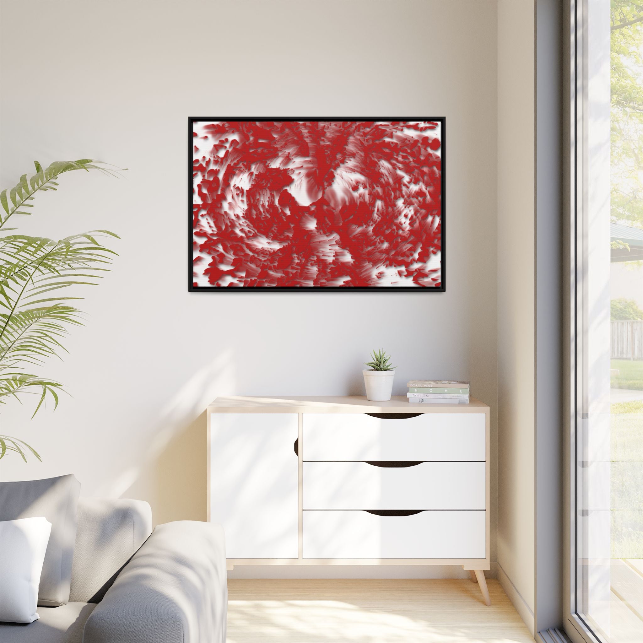 Framed Canvas Art - Tracers Red