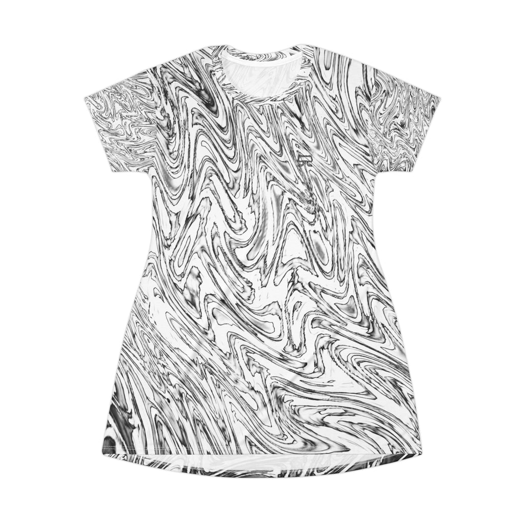 T-Shirt Dress - Hoops BW