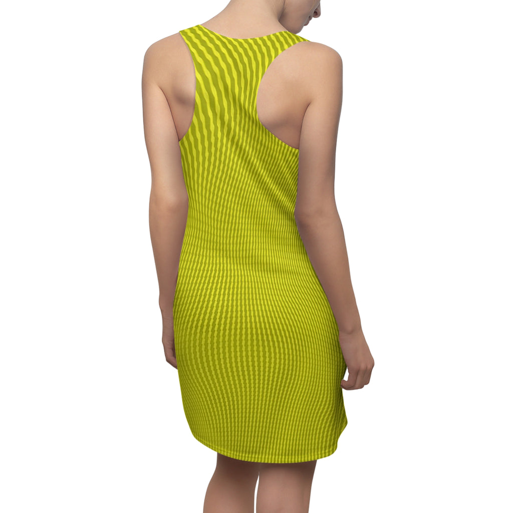 Racerback Dress — Sun Spots Yellow (AOP)