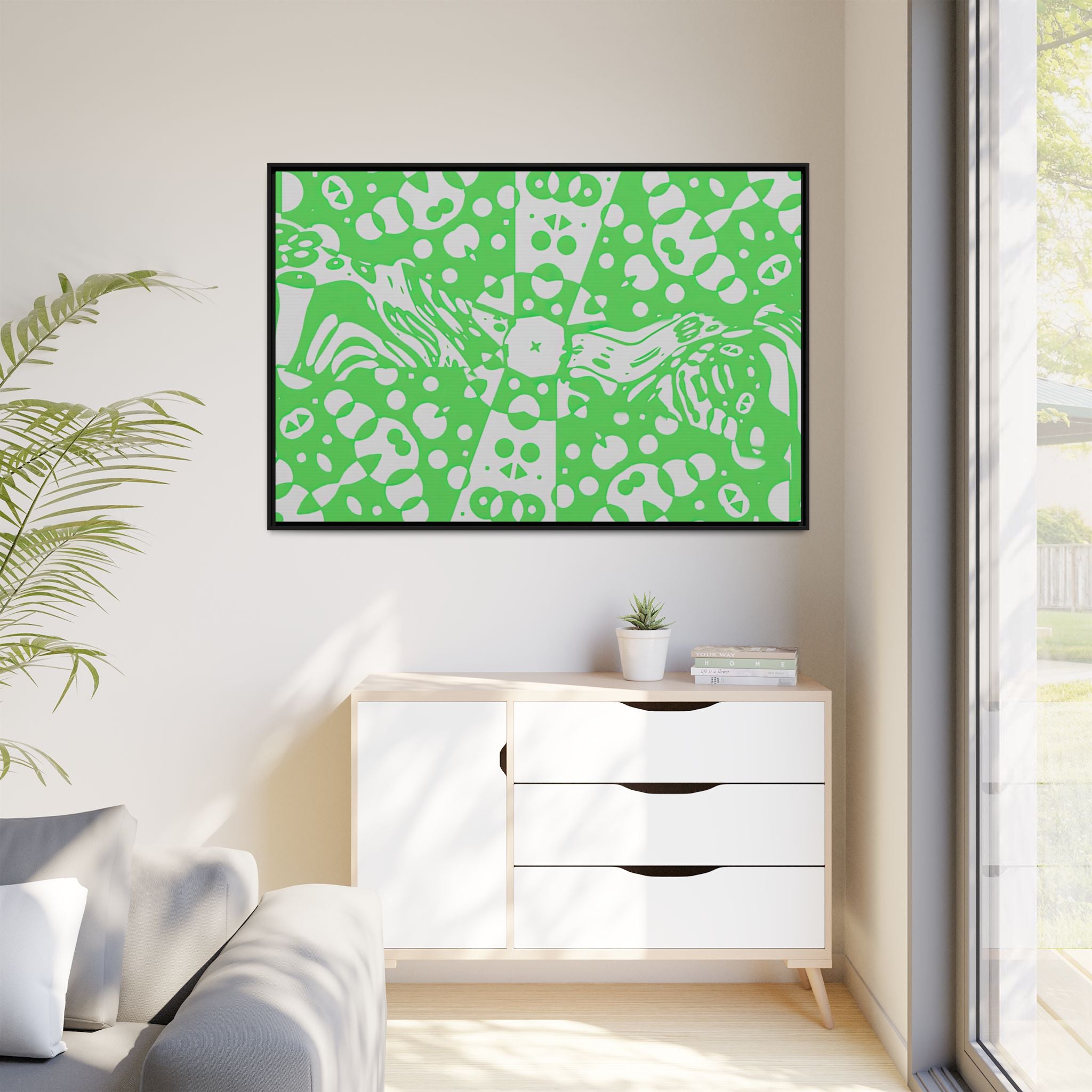 Framed Canvas Art - Aztec G