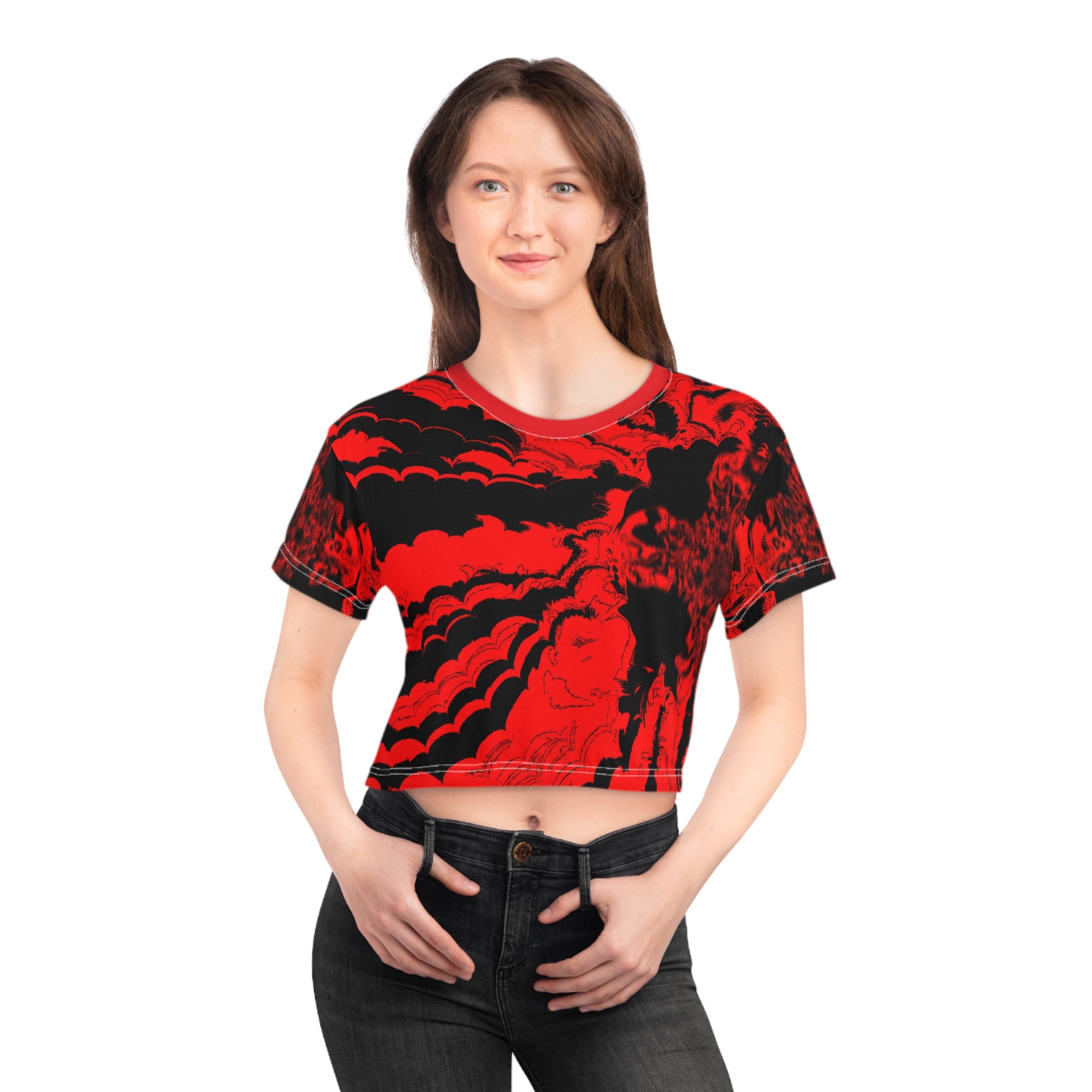 Crop Tee "Subcranial" (AOP)