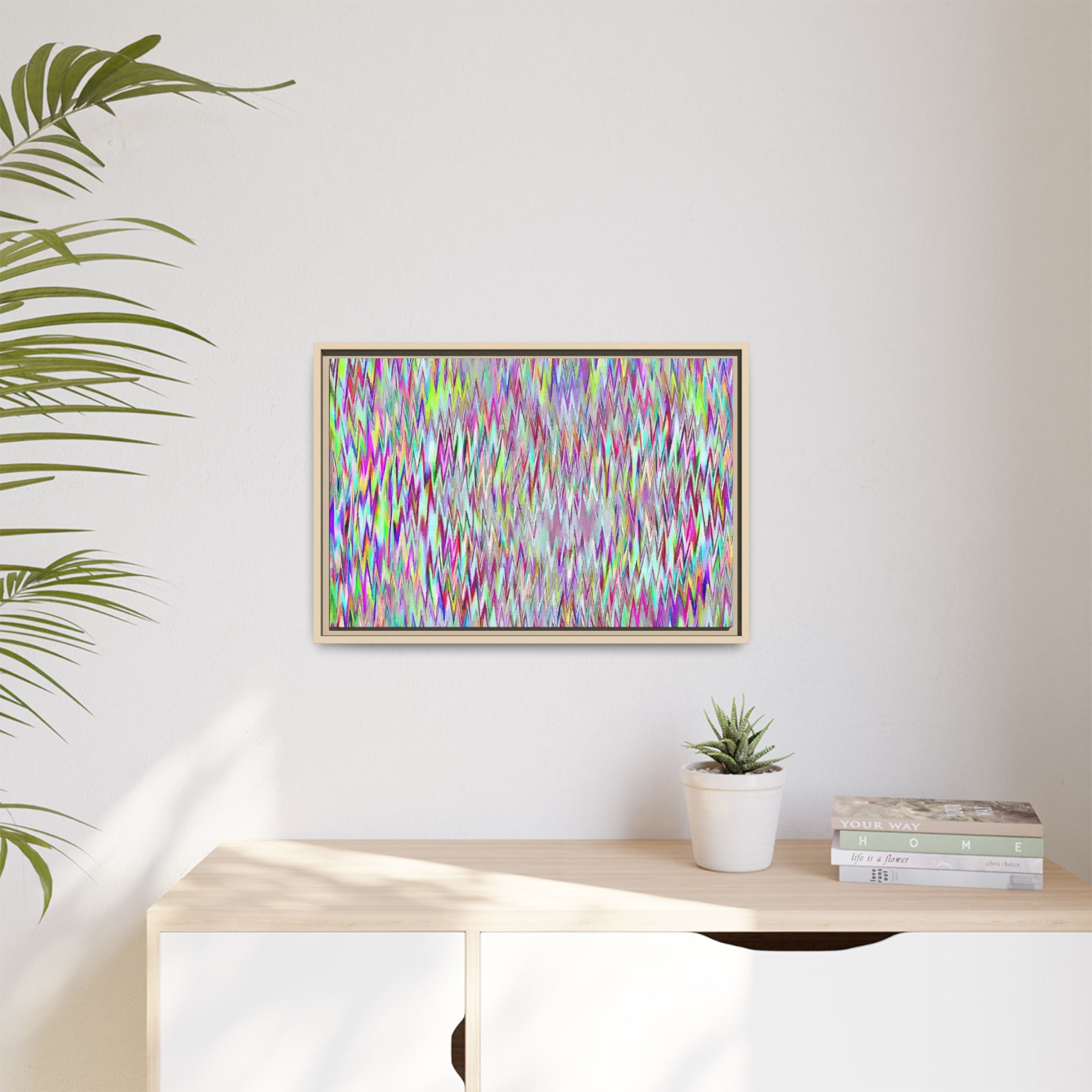 Framed Canvas Art — "Gun Runners Static"