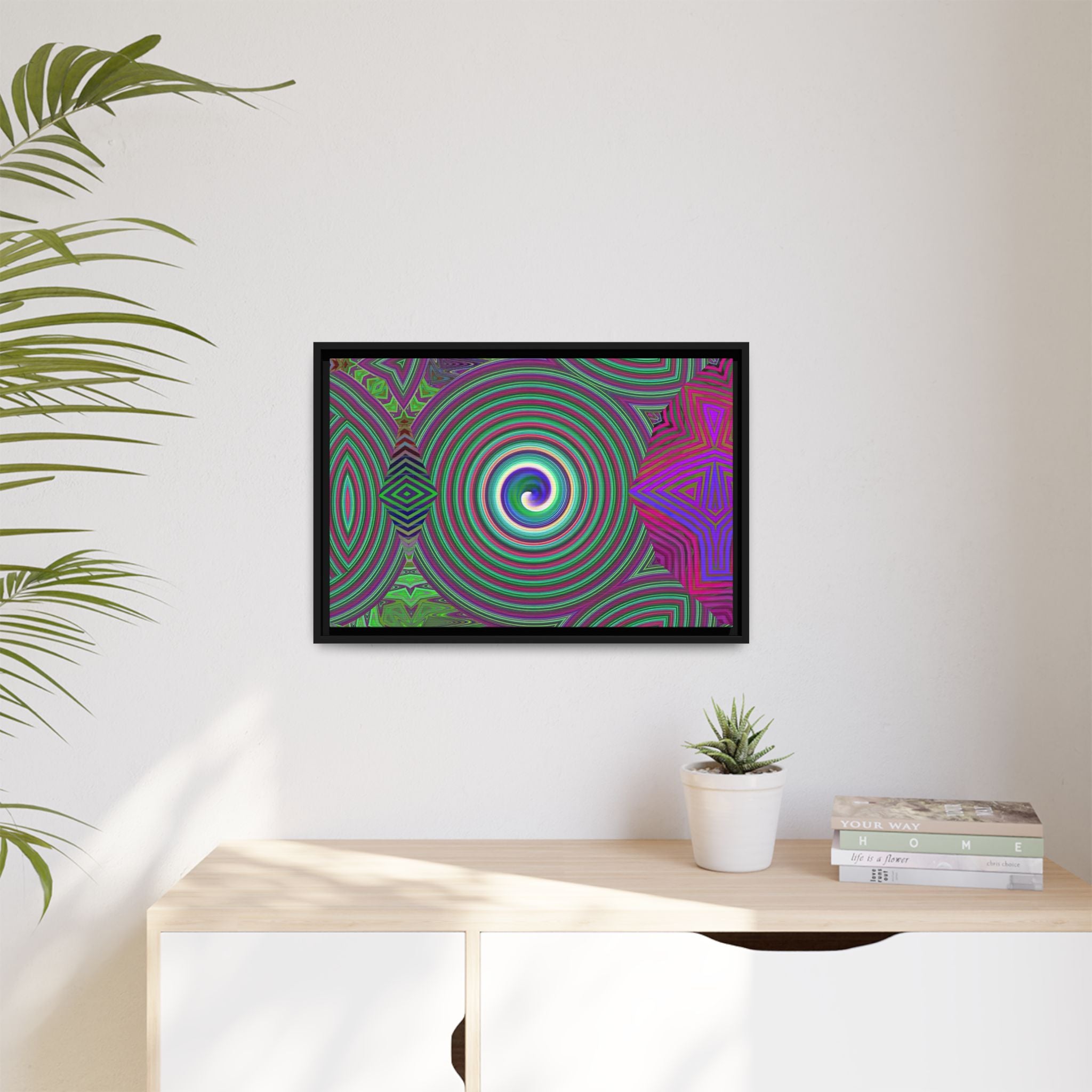 Framed Canvas Art — "Spiroic"