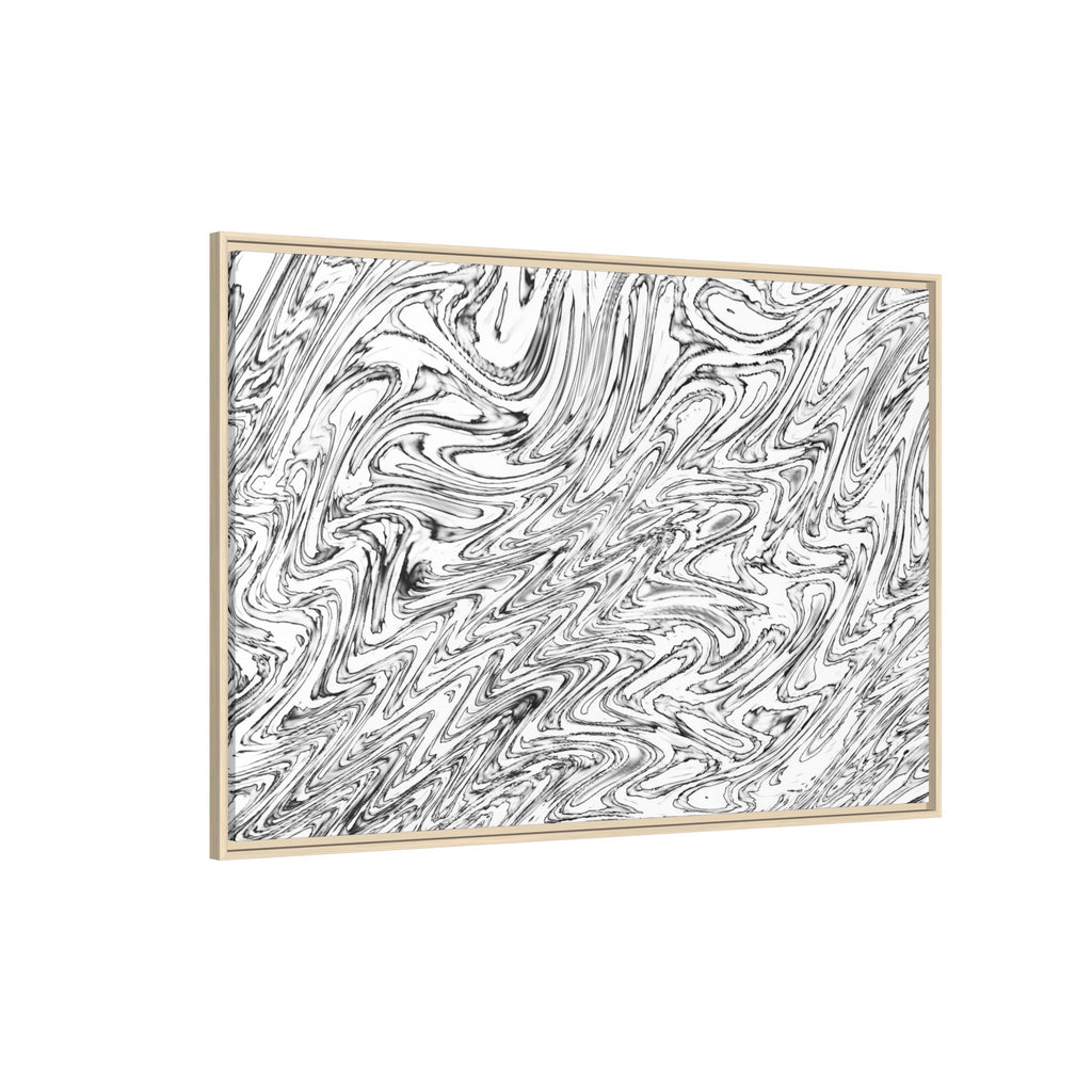 Framed Canvas Art — "Hoops BW"