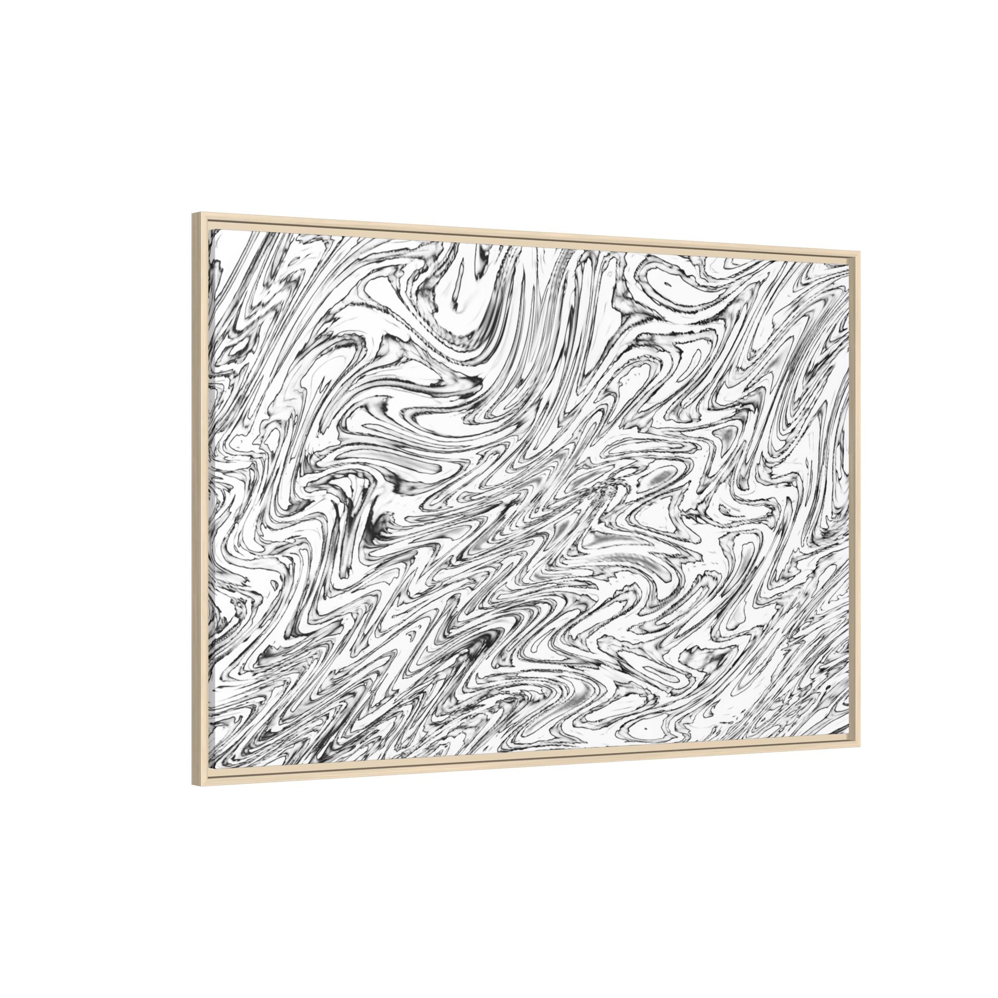 Framed Canvas Art — "Hoops BW"
