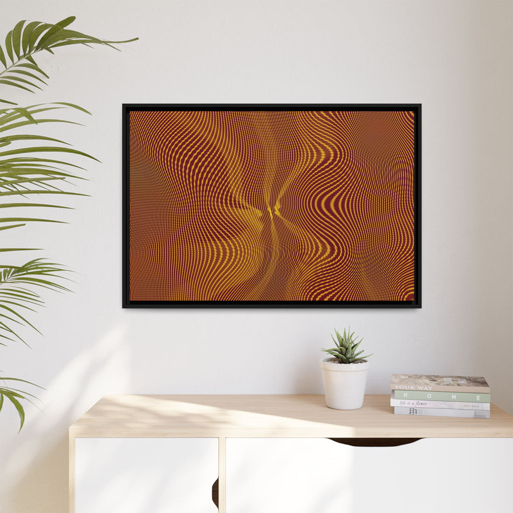 Framed Canvas Art — "Sun Spots Gold"