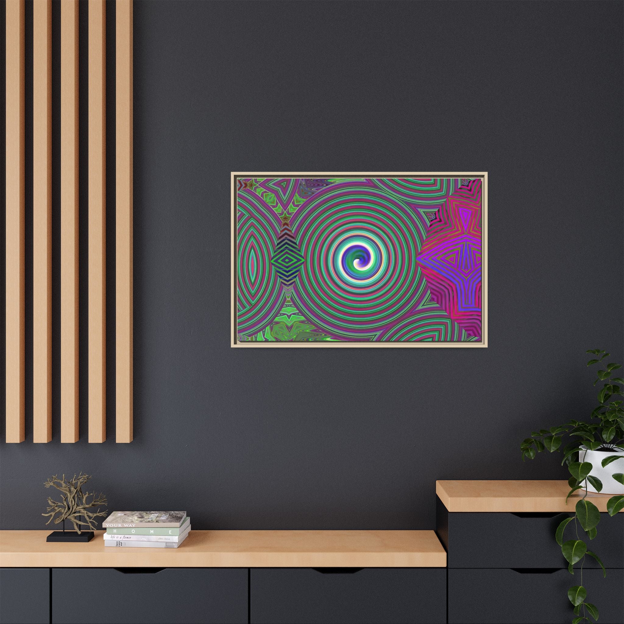 Framed Canvas Art — "Spiroic"