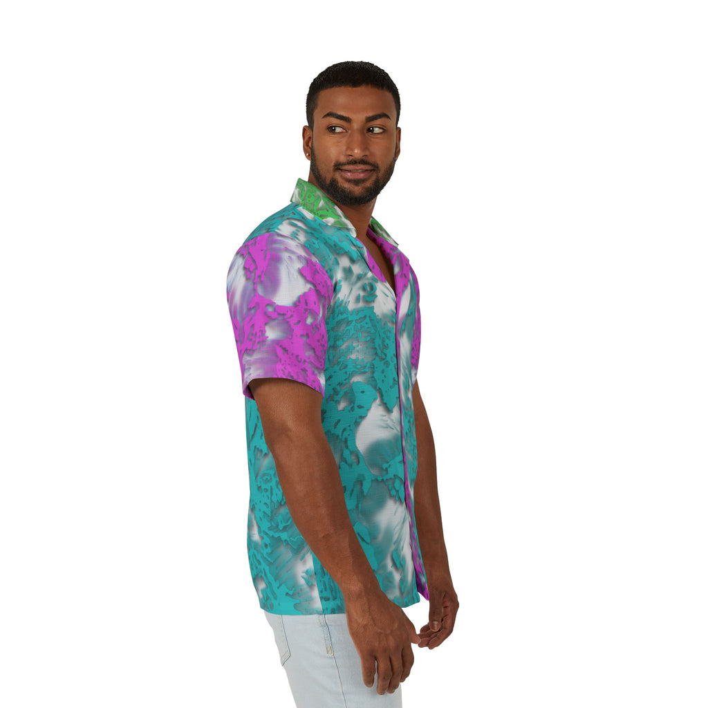 Hawaiian Shirt - Tracers Aqua