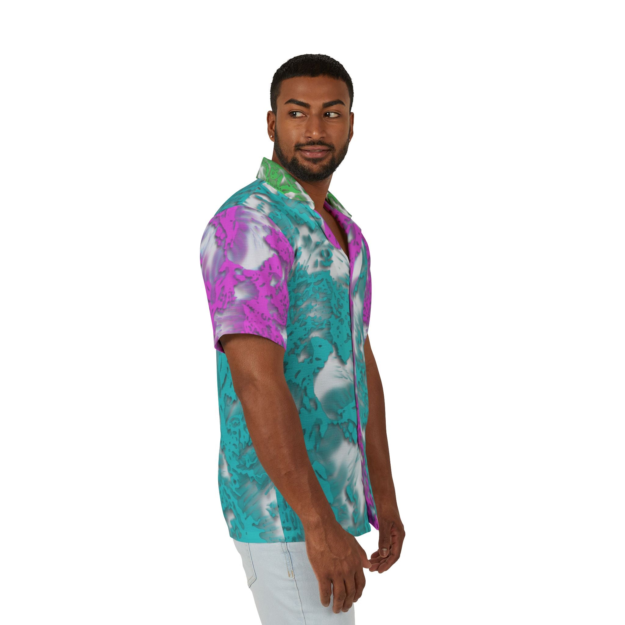Hawaiian Shirt - Tracers Aqua
