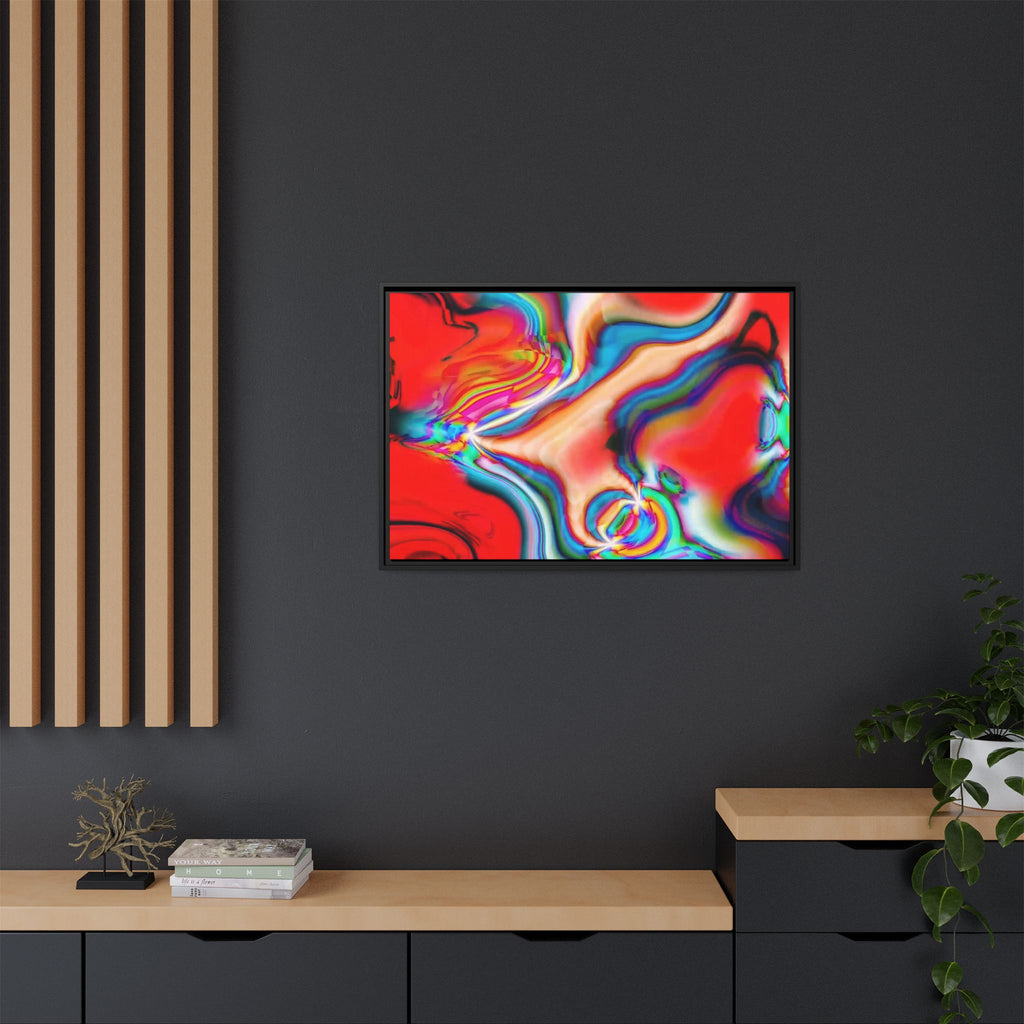 Framed Canvas Art — "Gun Runners Red"