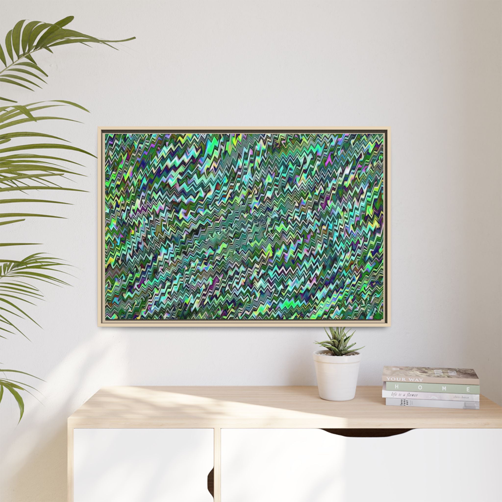 Framed Canvas Art — "GR Jagged"