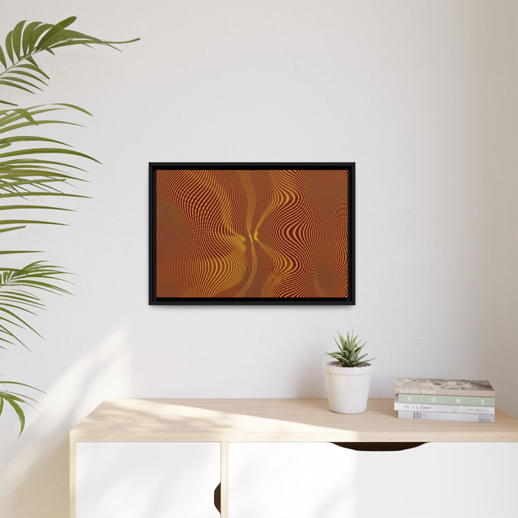 Framed Canvas Art — "Sun Spots Gold"