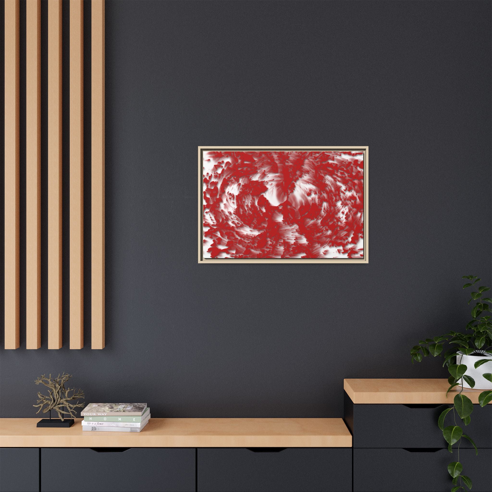 Framed Canvas Art - Tracers Red