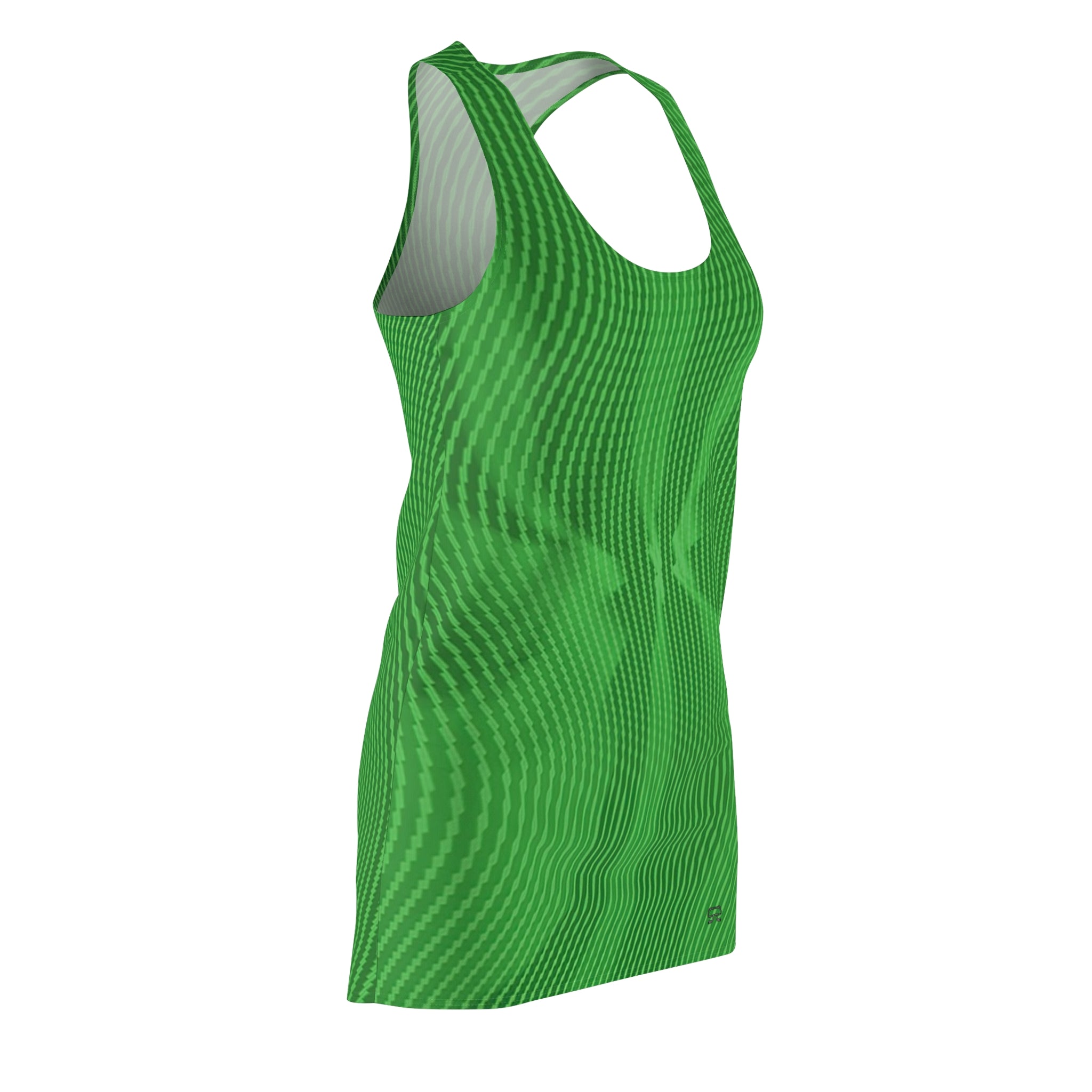 Racerback Dress — Sun Spots Green (AOP)