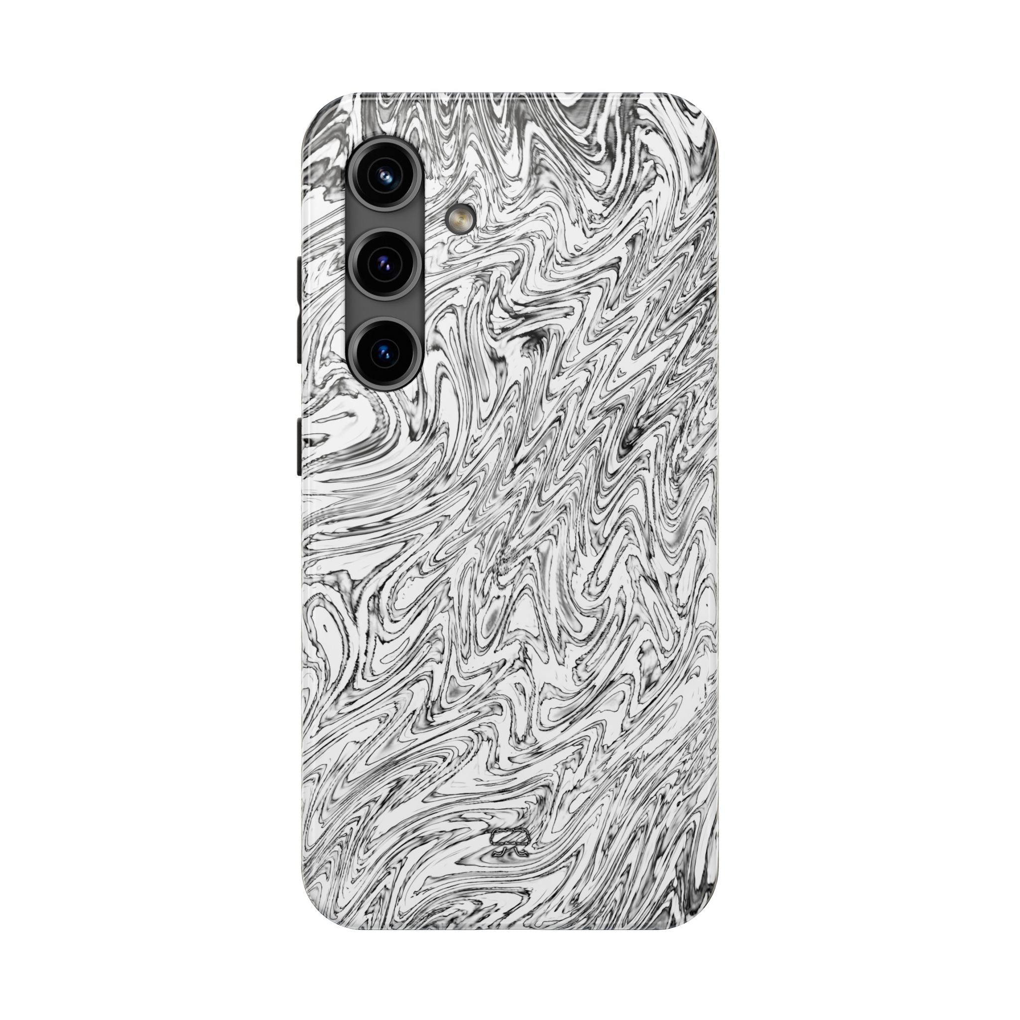 Samsung S21-S25 Tough Phone Case --- Hoops BW