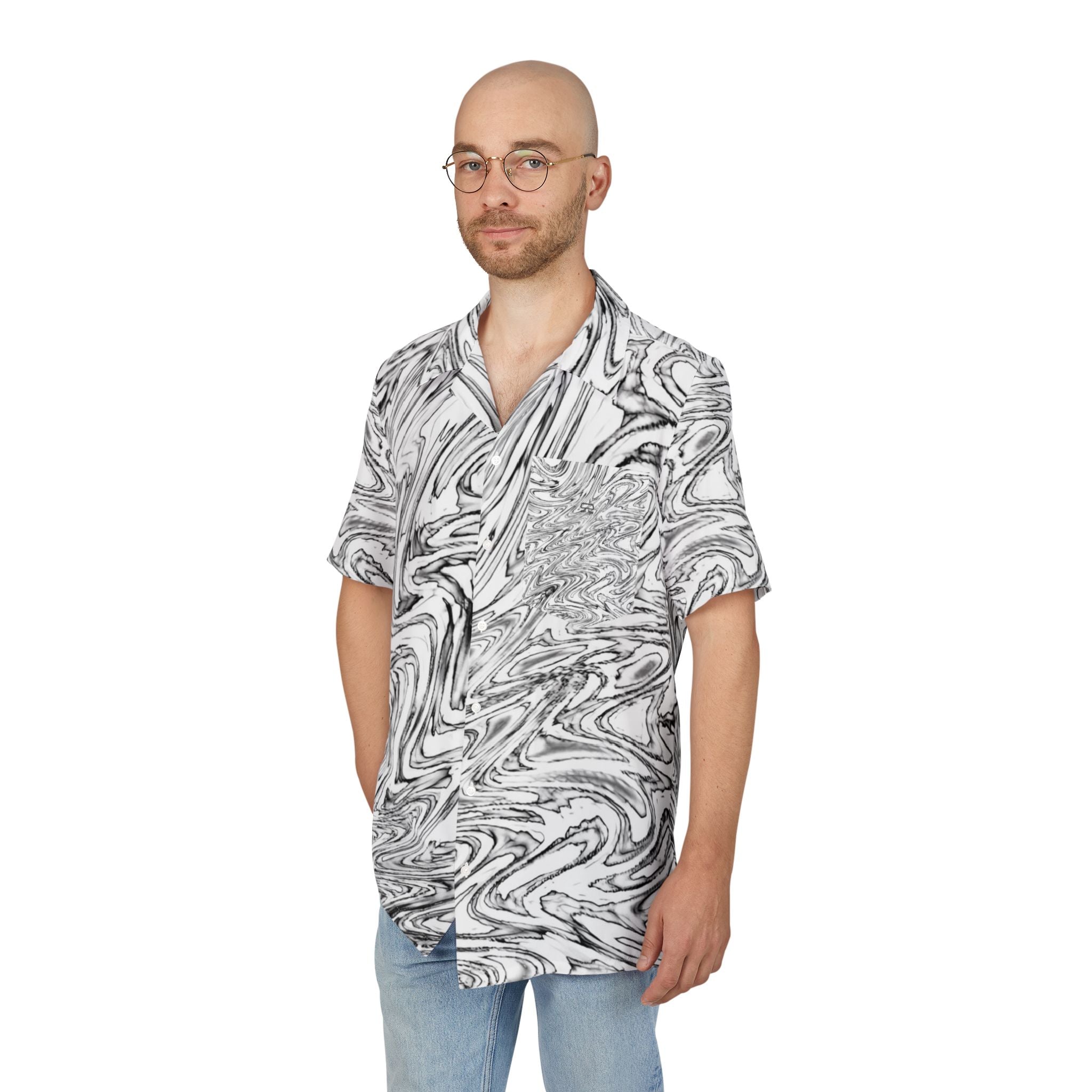 Hawaiian Shirt — Hoops BW