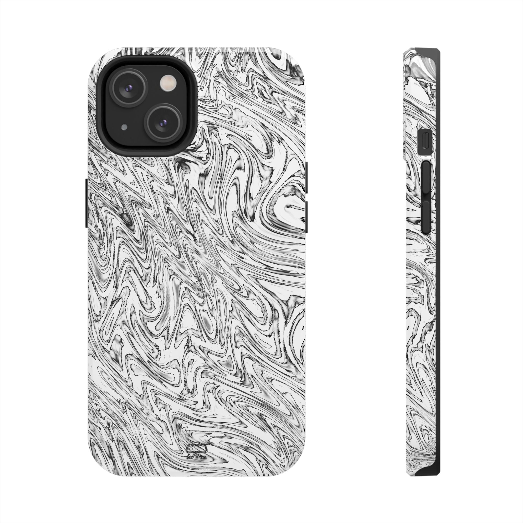 iPhones 11 thru 16 Durable Shockproof Case --- Hoops BW