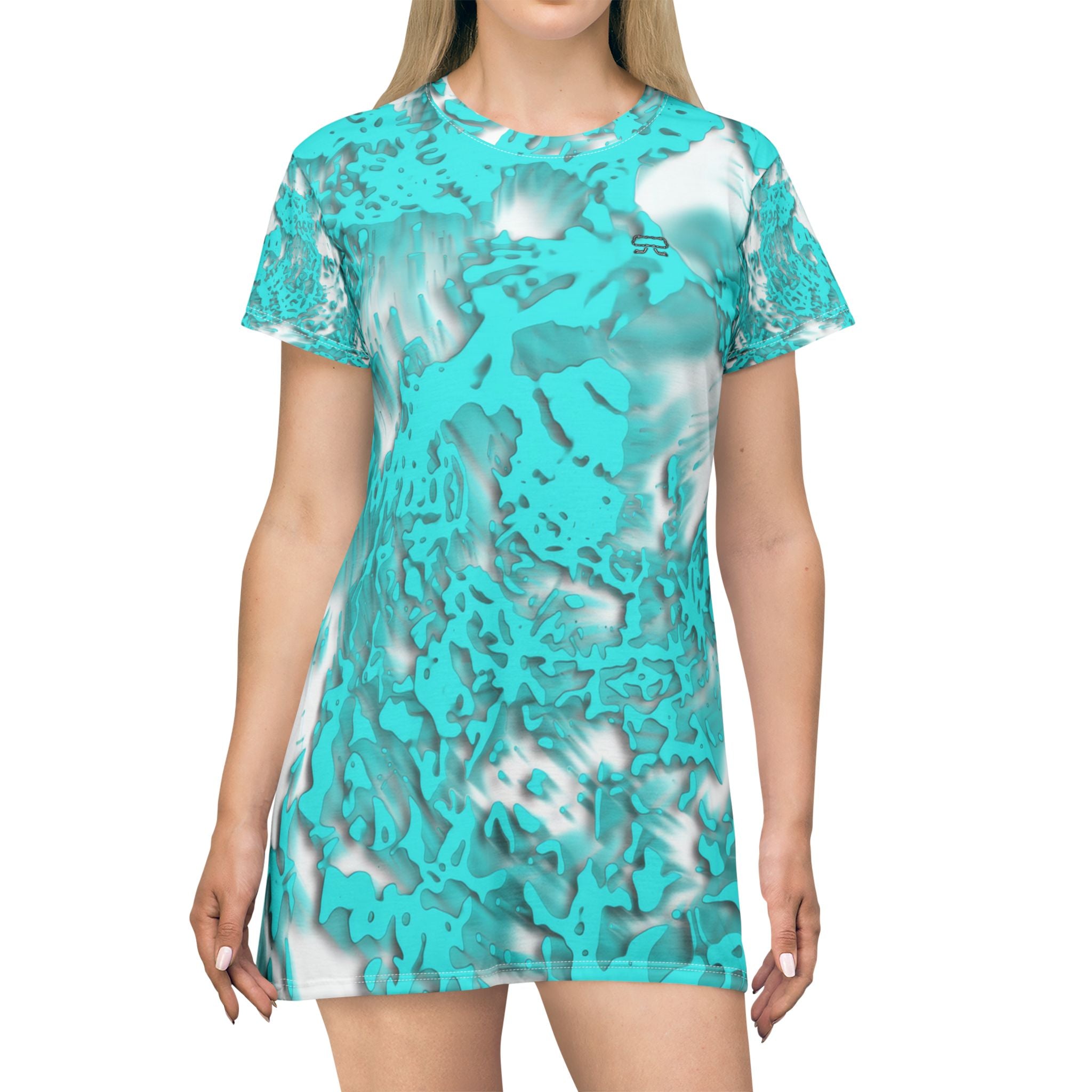 T-Shirt Dress - Tracers Aqua