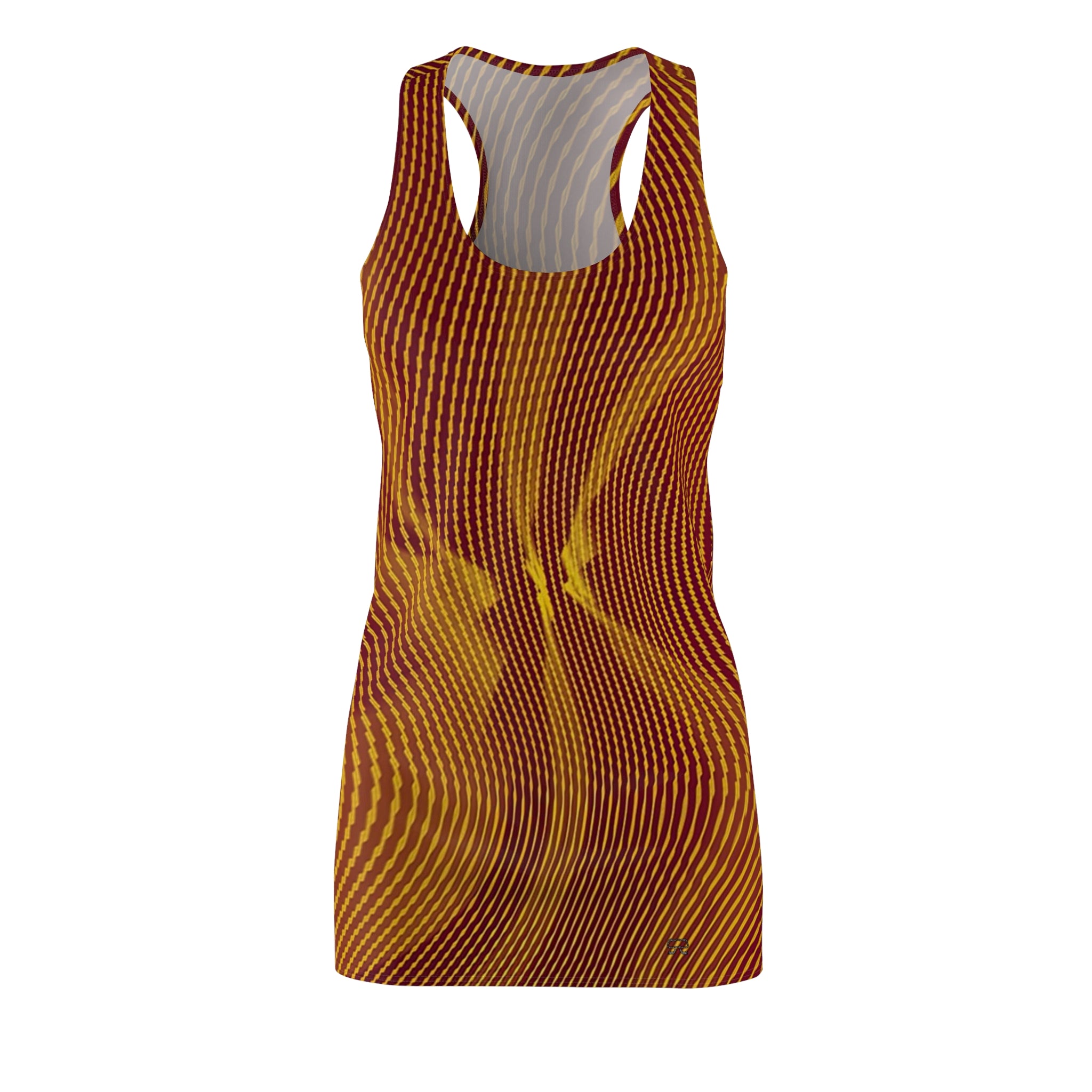Racerback Dress — Sun Spots Gold (AOP)