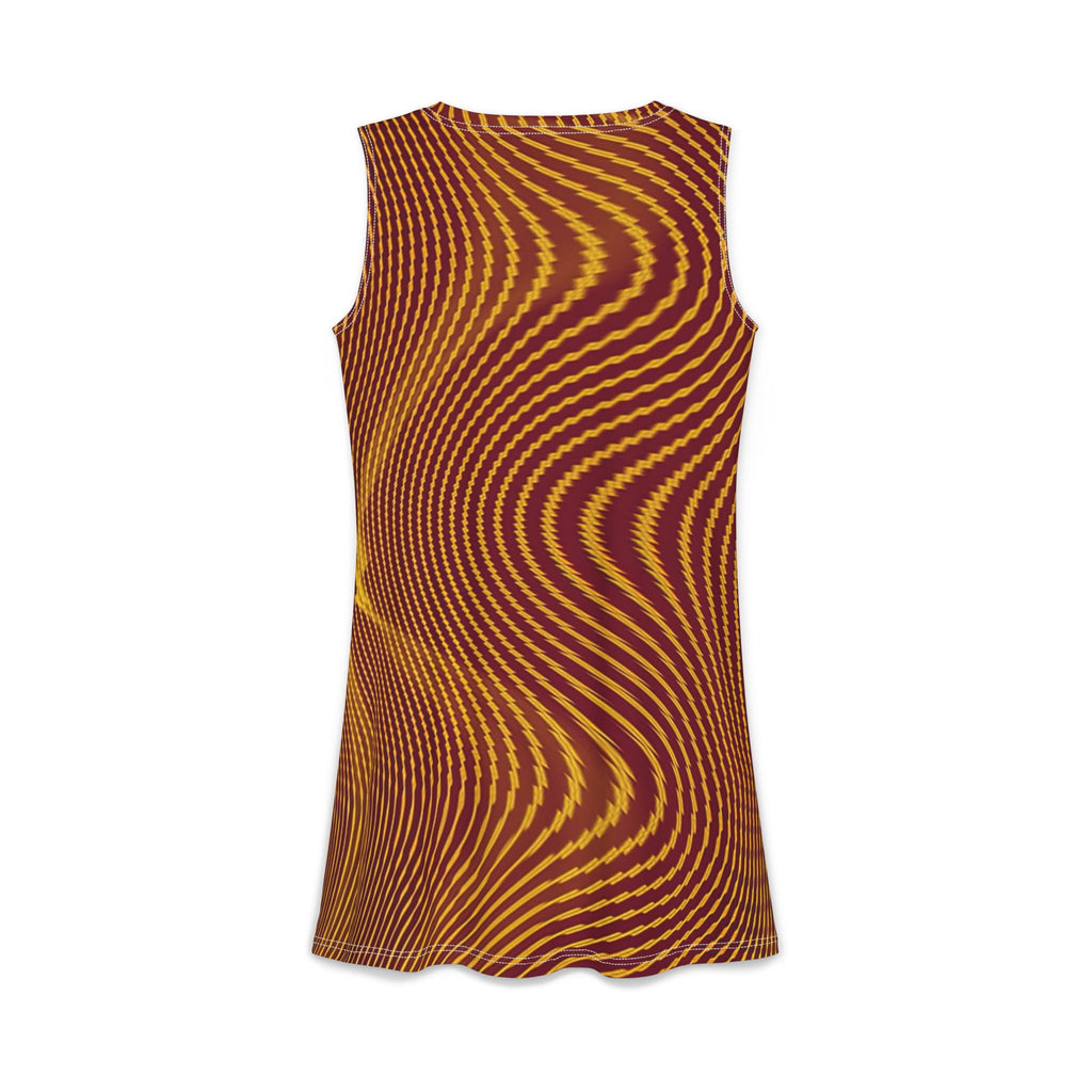 Women's Casual Dress – Sun Spots Gold (AOP)