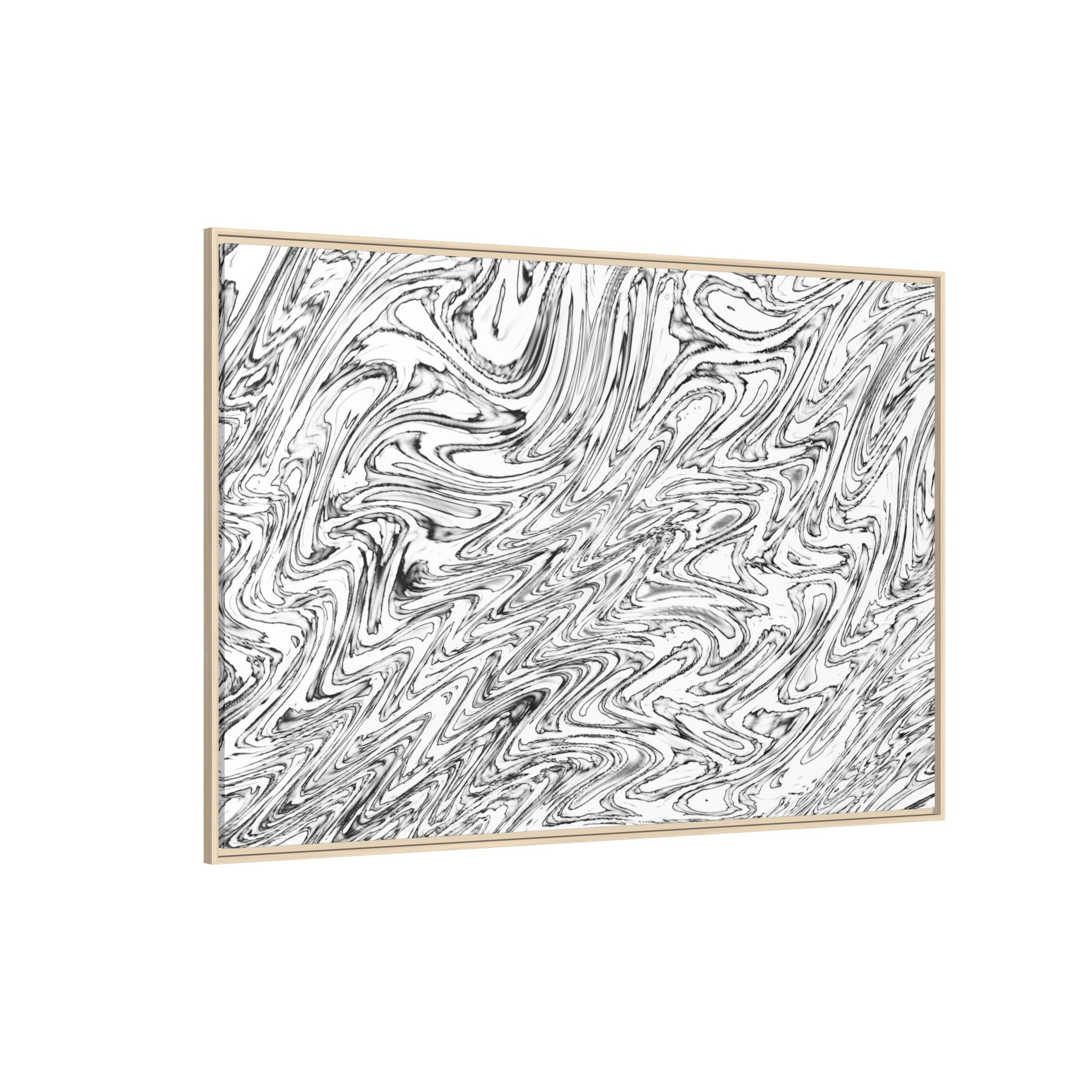 Framed Canvas Art — "Hoops BW"