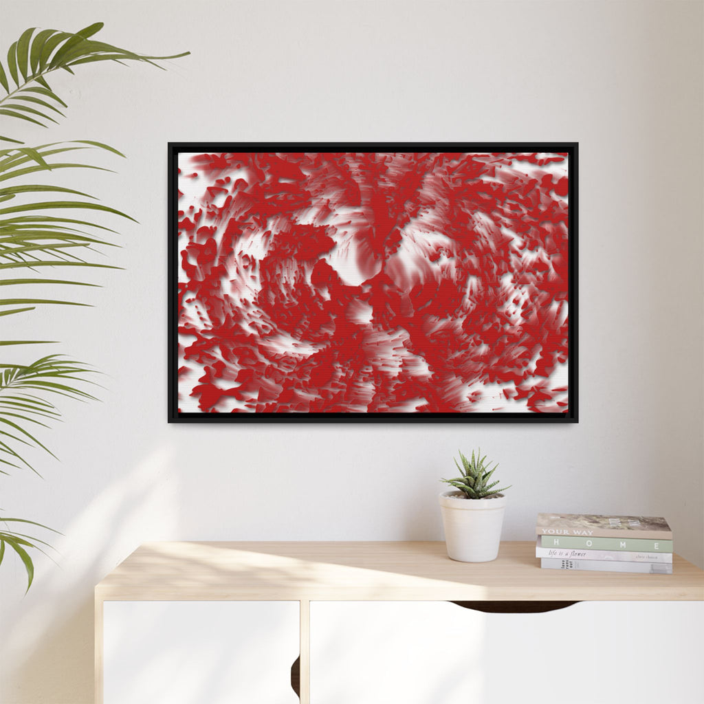 Framed Canvas Art - Tracers Red
