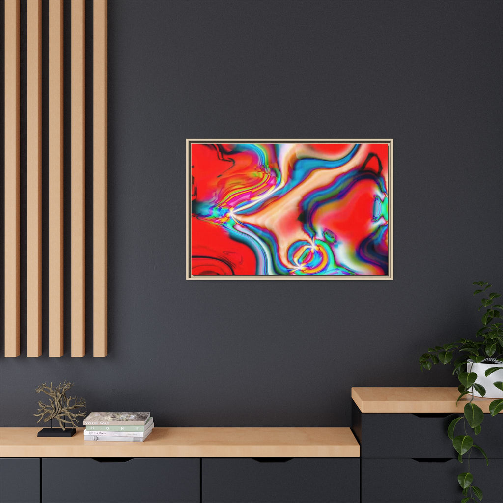 Framed Canvas Art — "Gun Runners Red"