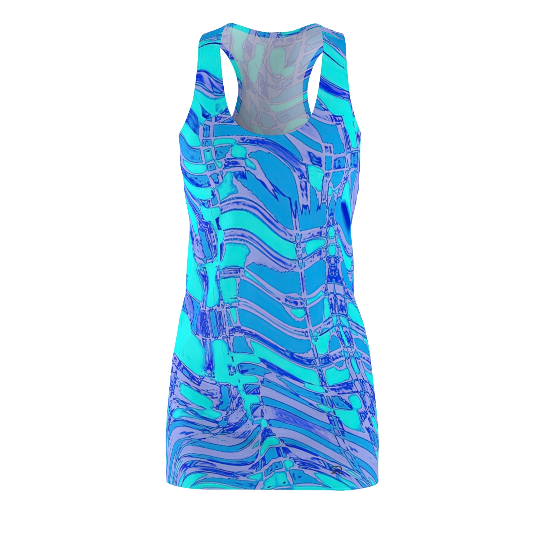 Racerback Dress — Fiesta Blu (AOP)